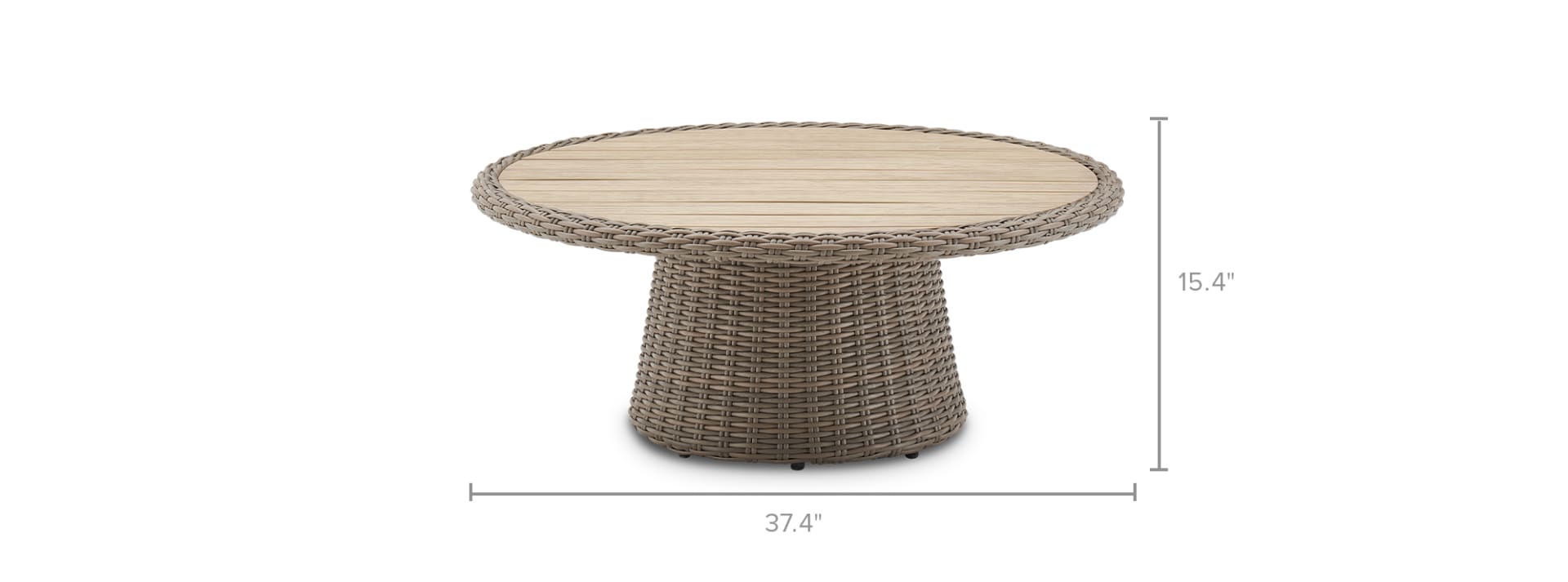 Malta Outdoor Round Pedestal Coffee Table | Castlery US