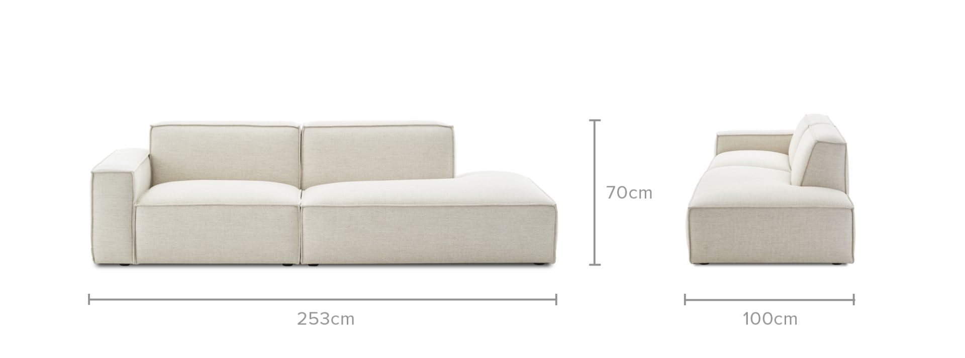 Jonathan Side Chaise Sofa Castlery Australia