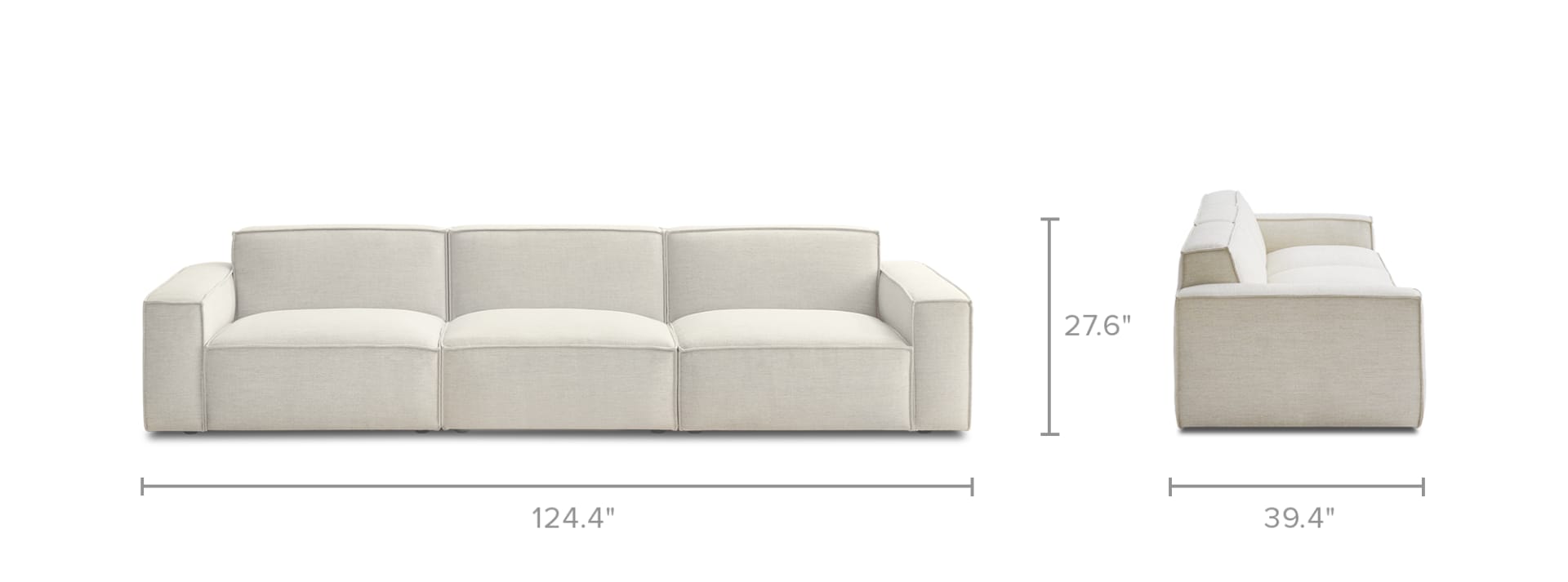 White 3 seater sofa best sale