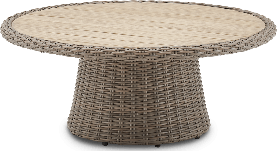 Malta Outdoor Round Pedestal Coffee Table Castlery US