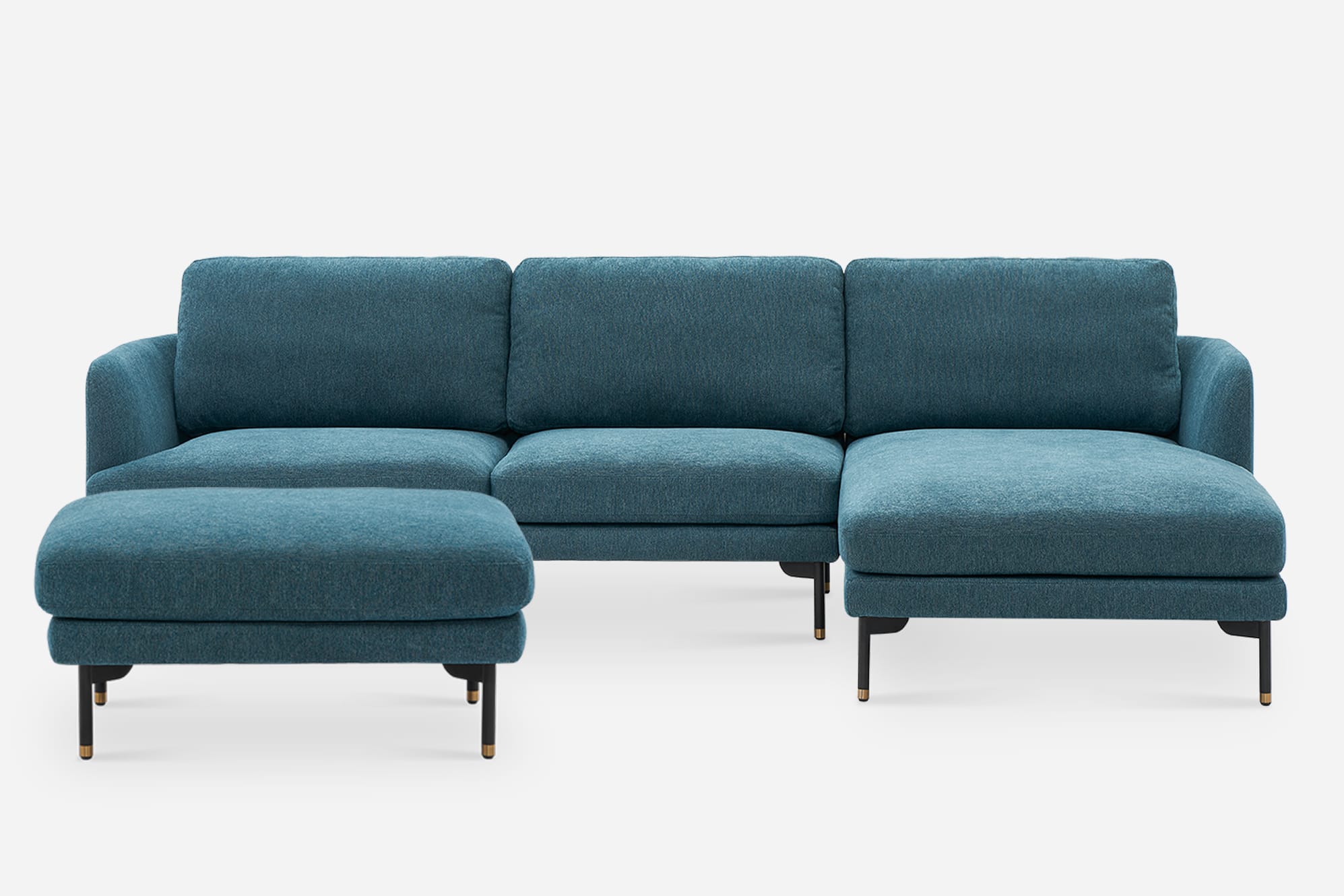 Pebble Chaise Sofa with Footstool 2