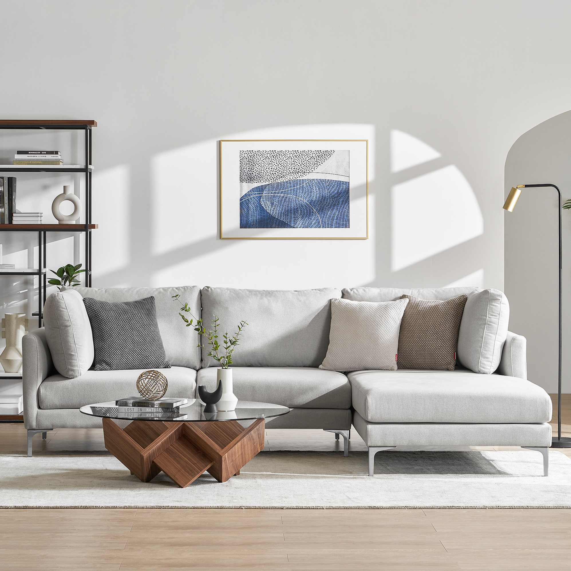 Adams Chaise Sectional Sofa 0