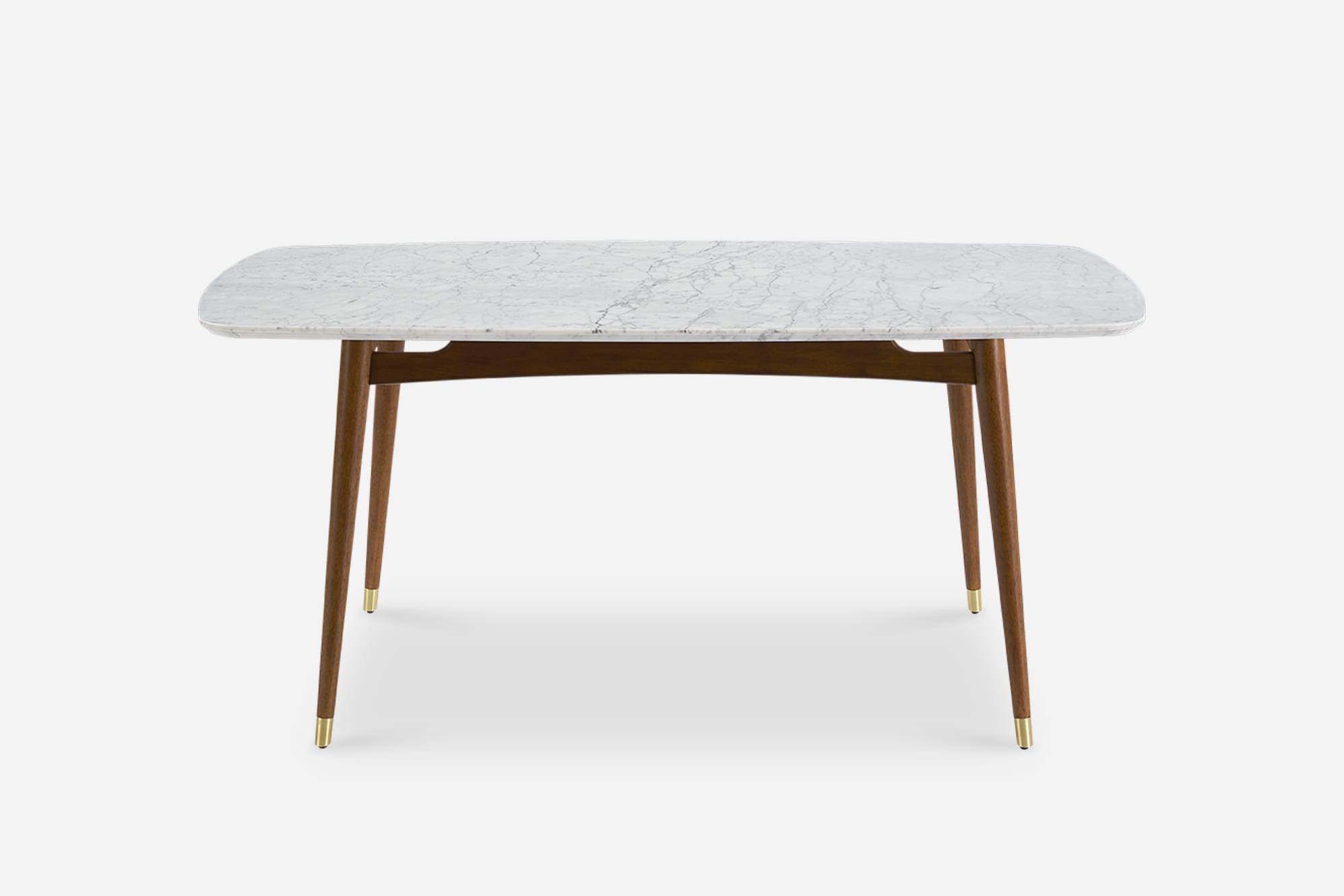 Kelsey Marble Dining Table, Walnut Stain 2