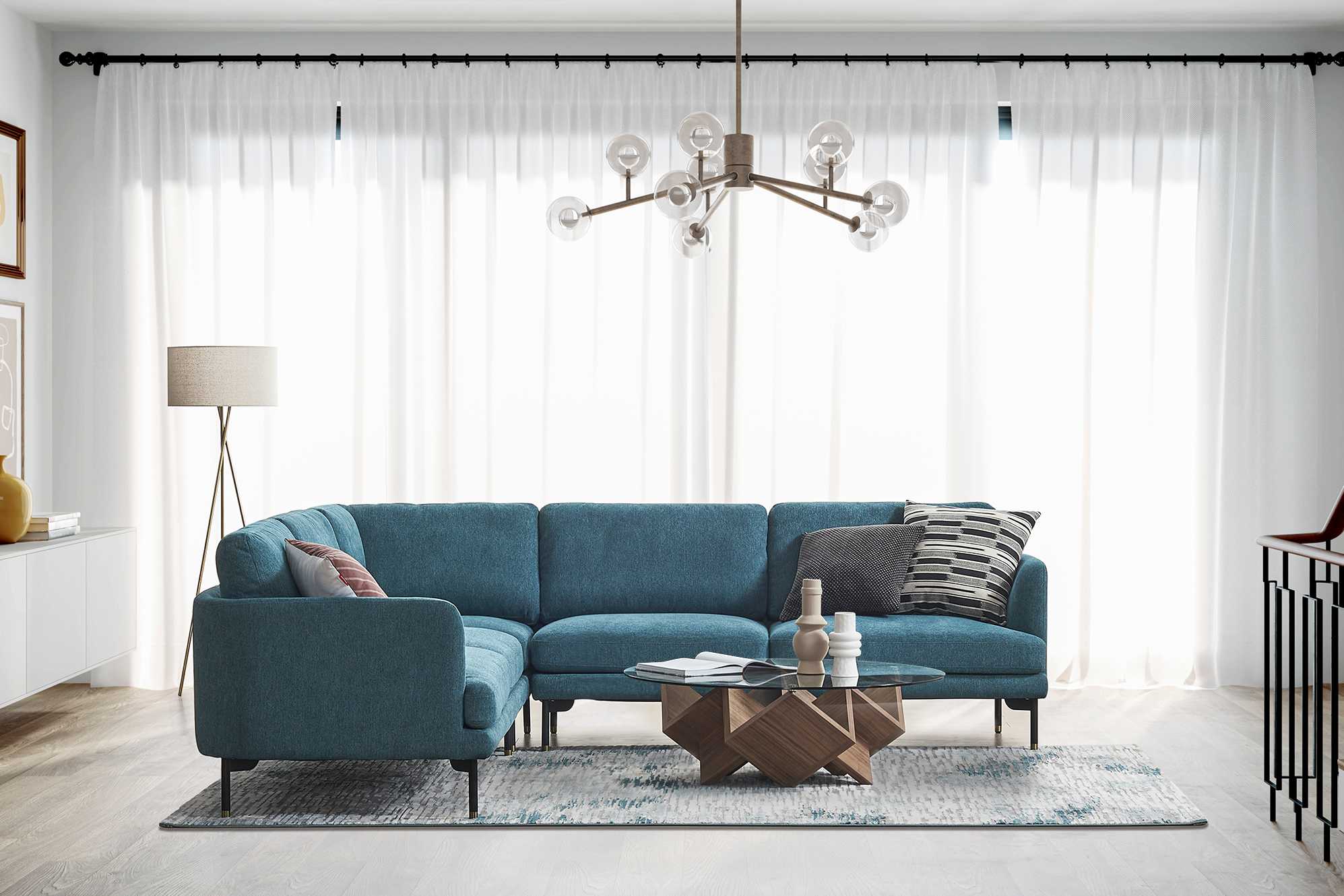 Pebble L-Shape Sectional Sofa 3