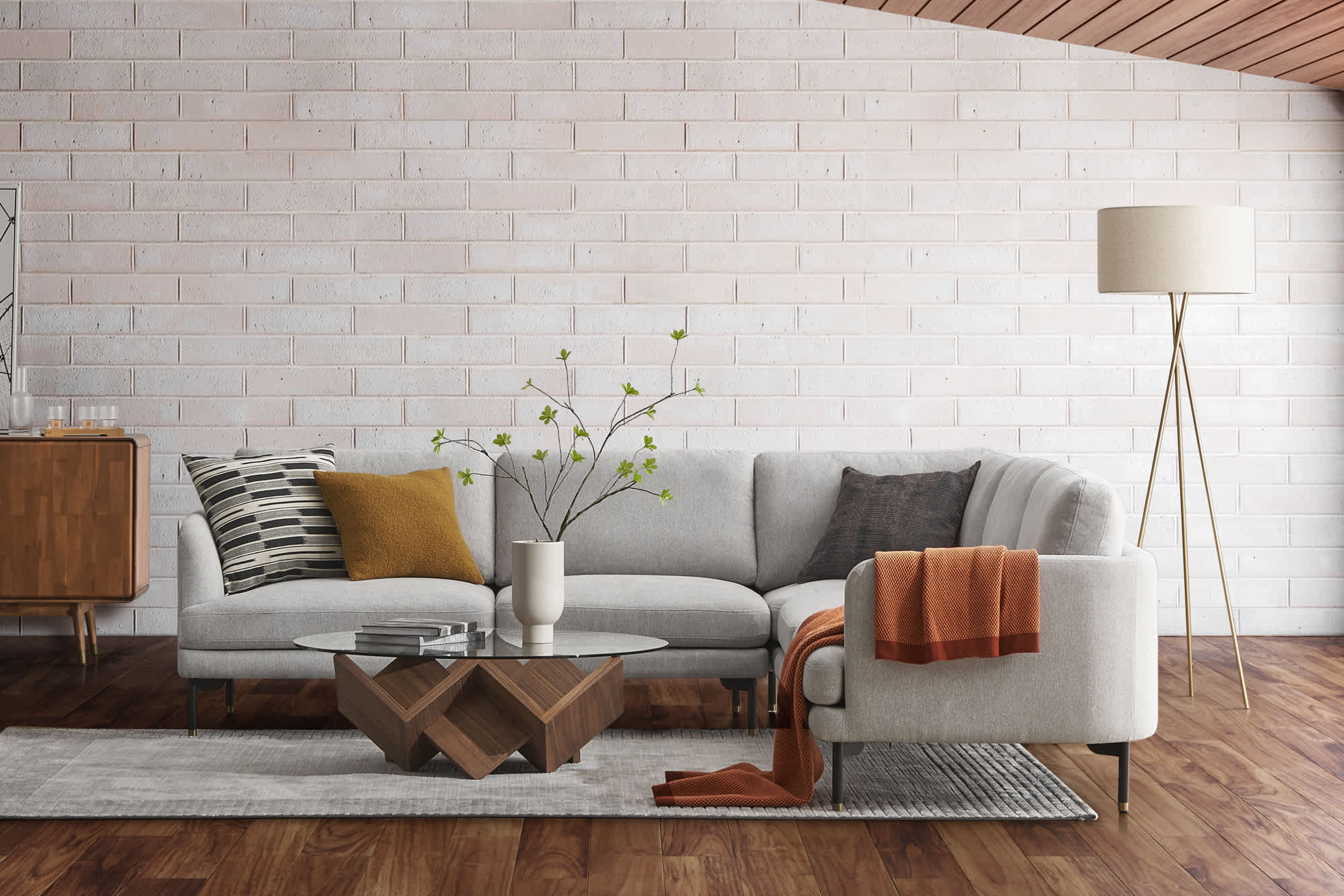 Pebble L-Shape Sectional Sofa 4