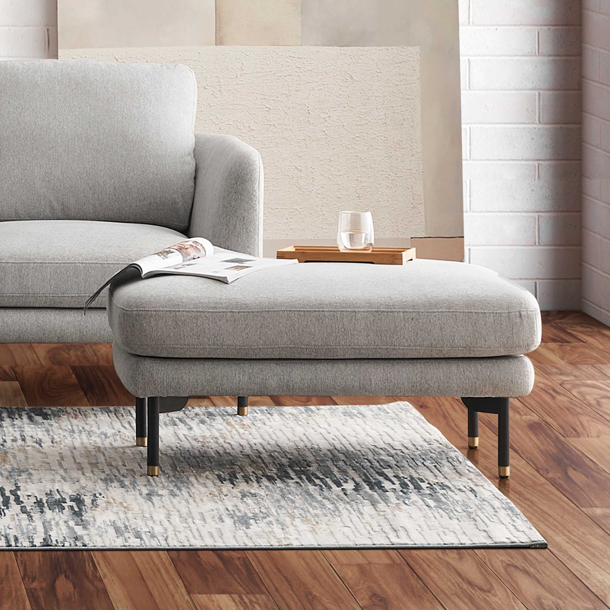Pebble Armchair with Ottoman 4