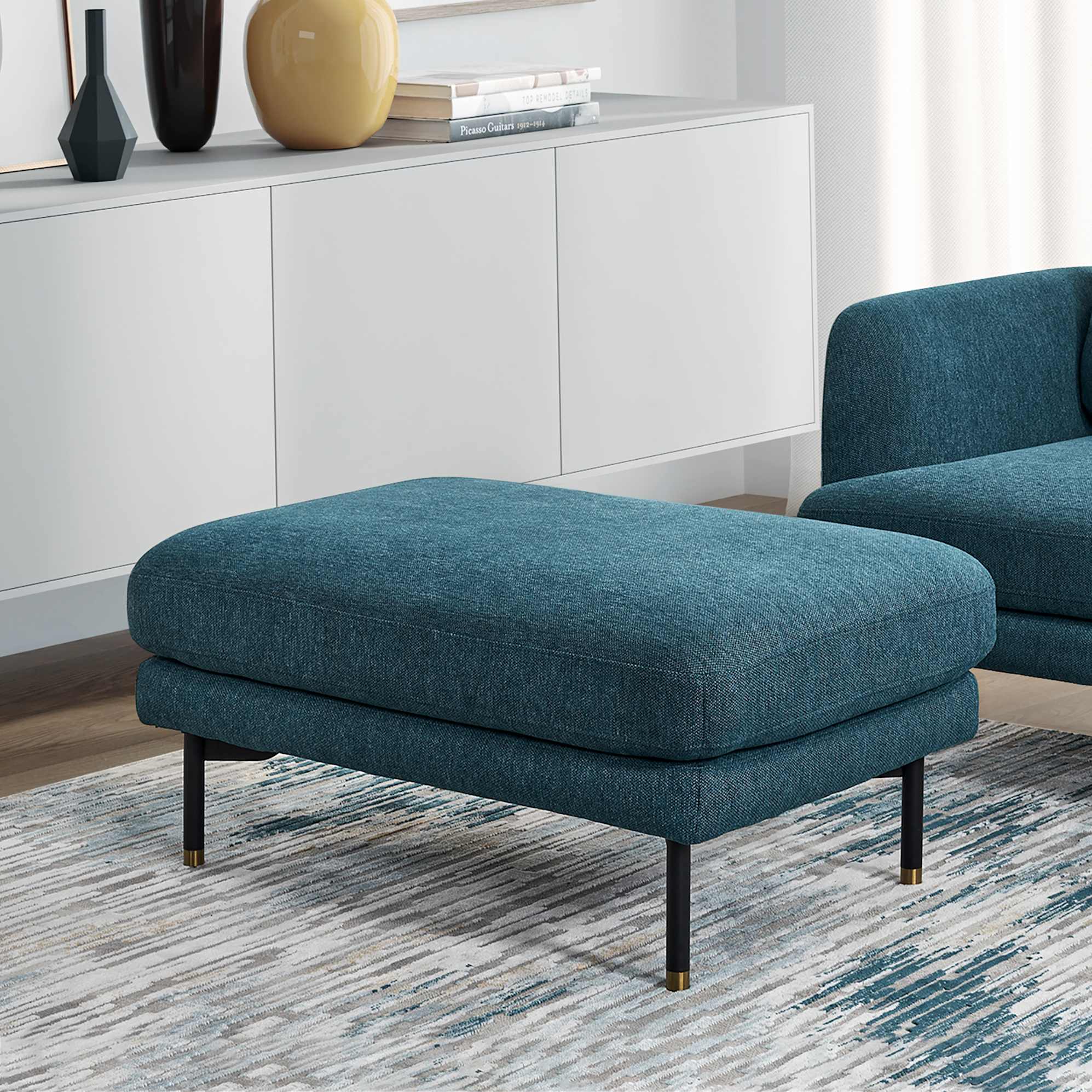 Pebble Armchair with Ottoman 3