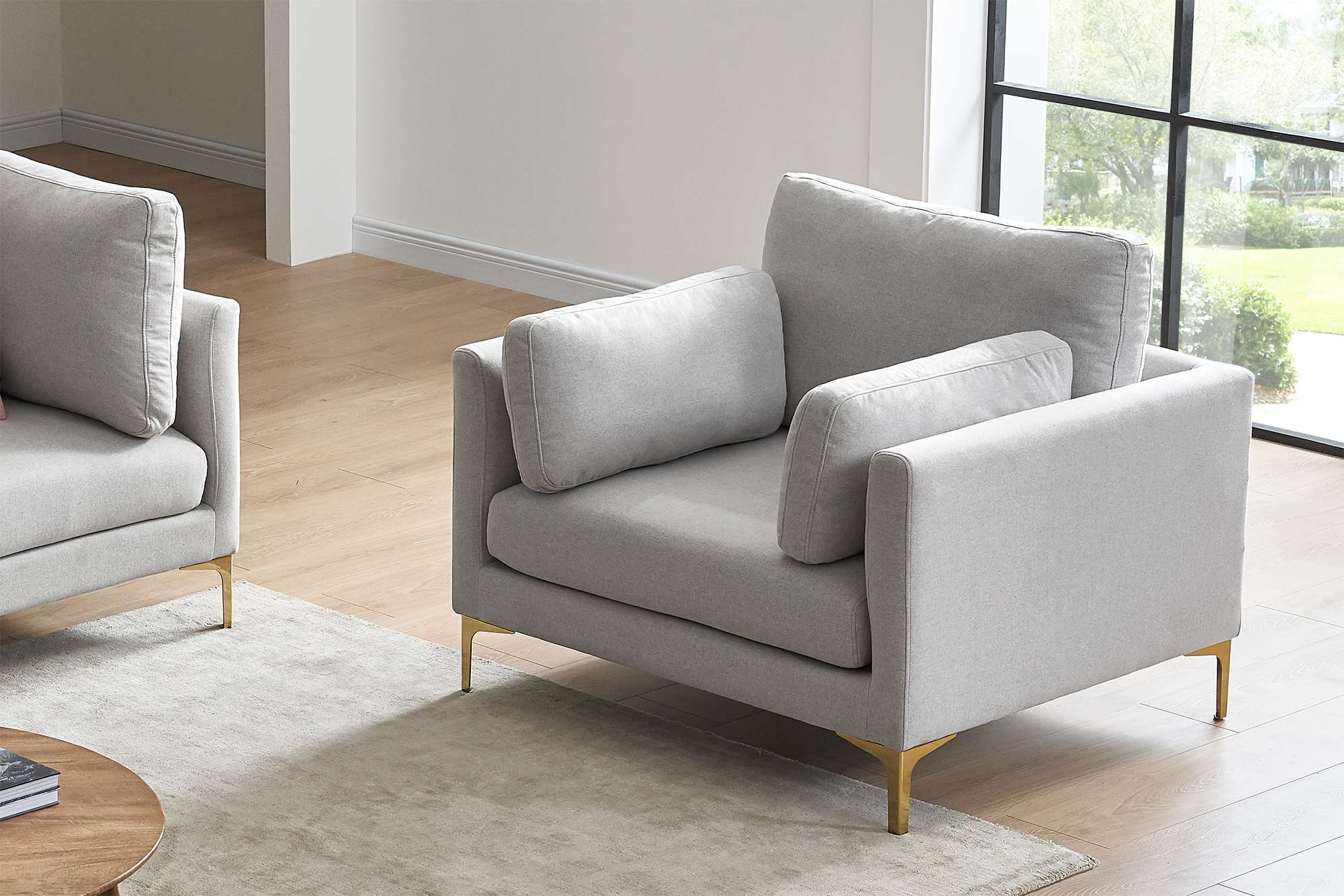 Adams Armchair with Ottoman 3