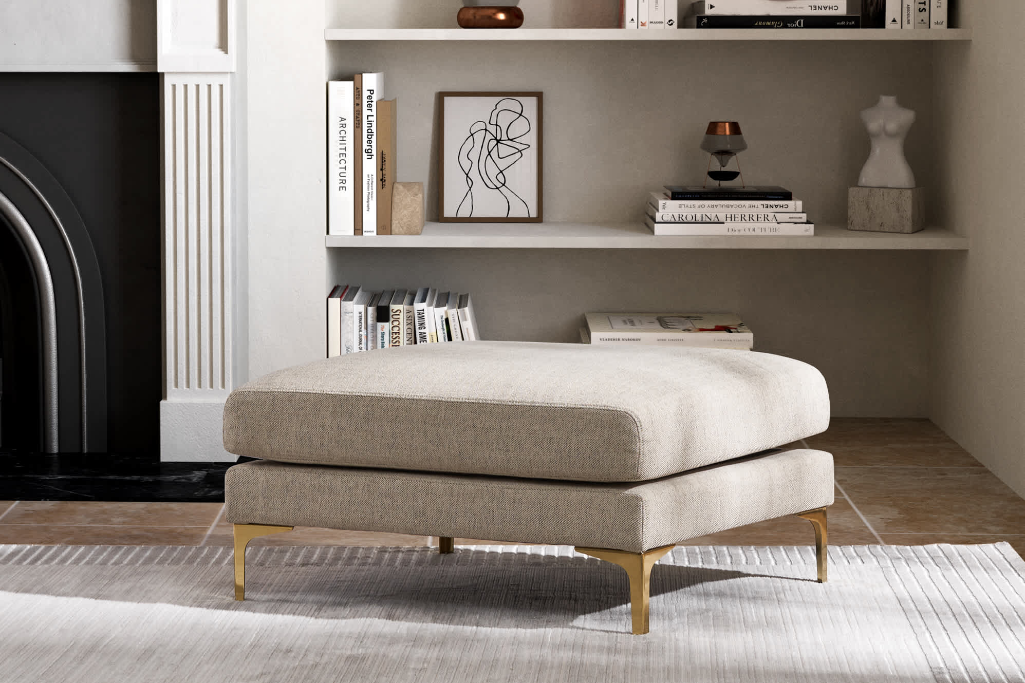 Adams 3 Seater Sofa with Ottoman 4