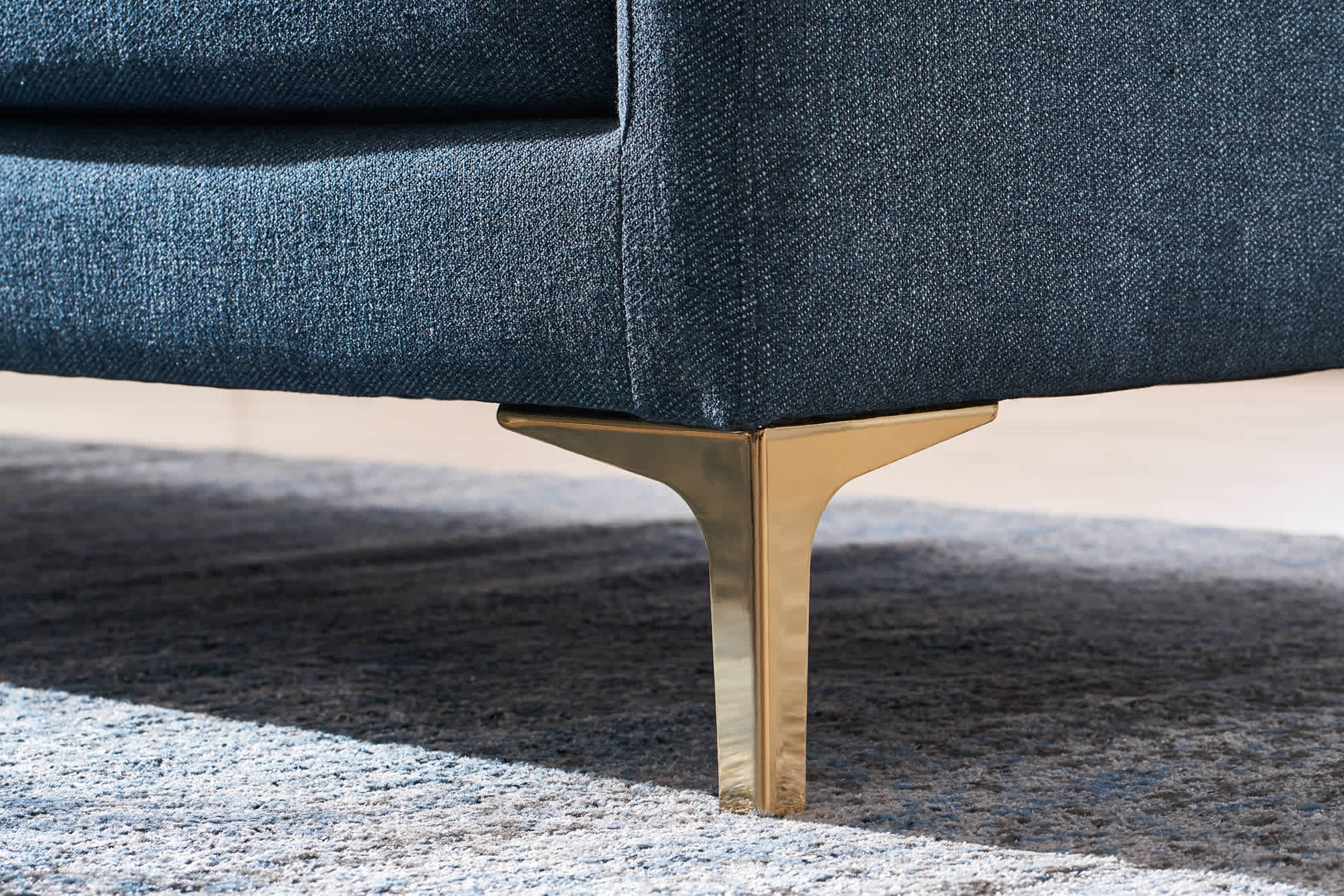 Adams Chaise Sectional Sofa with Ottoman 6