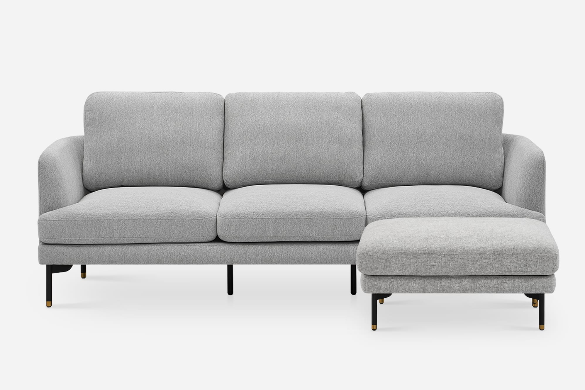 Pebble 3 Seater Sofa with Ottoman 2