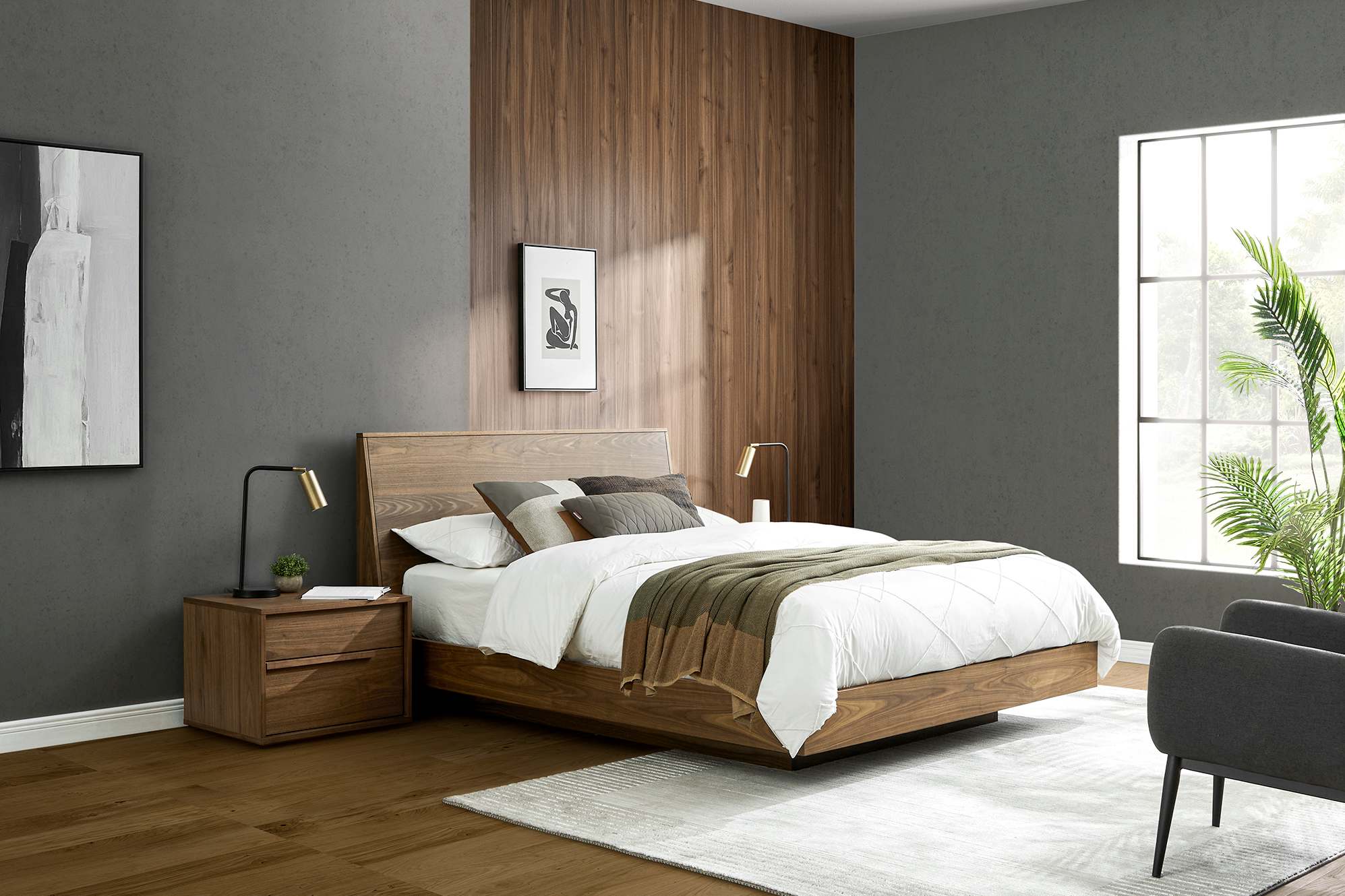 Joseph Bed, Walnut 3
