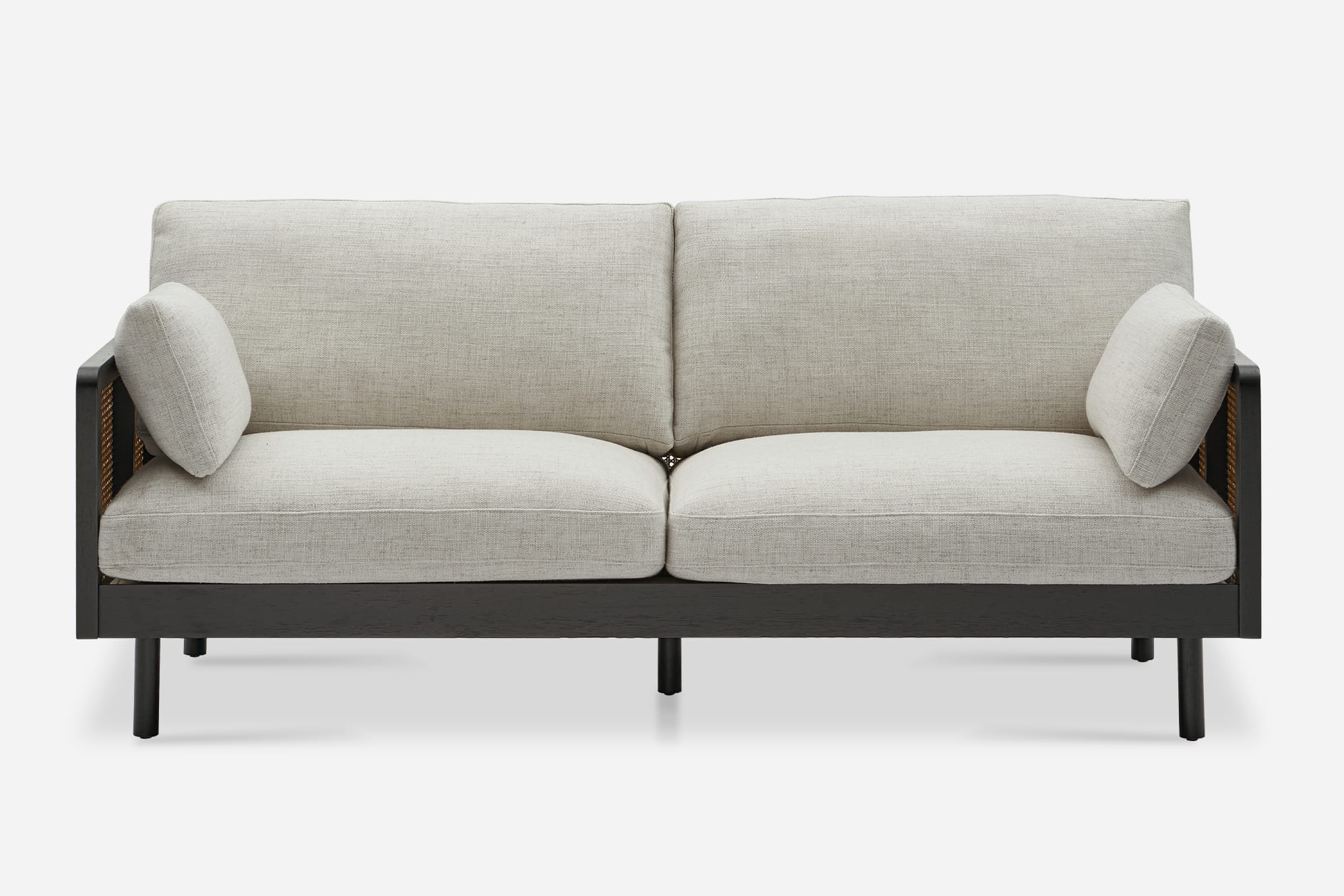 Lucia Cane Sofa, Black 5