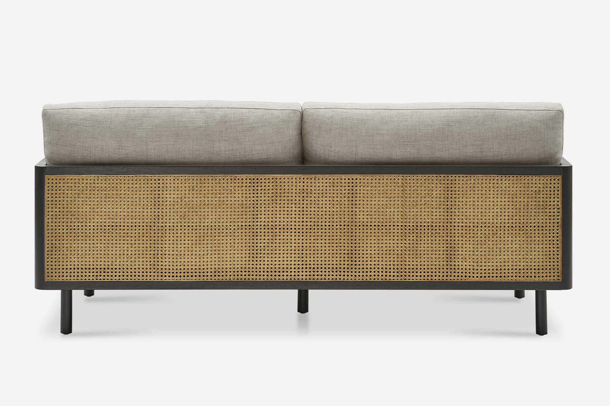 Lucia Cane Sofa, Black 7