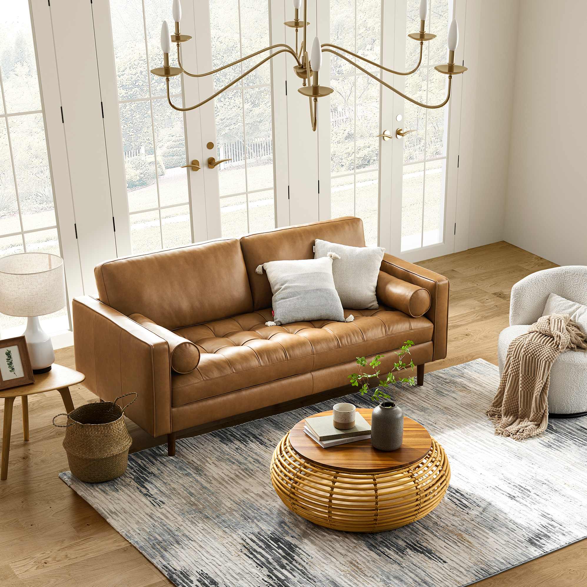Madison Leather 3 Seater Sofa 2