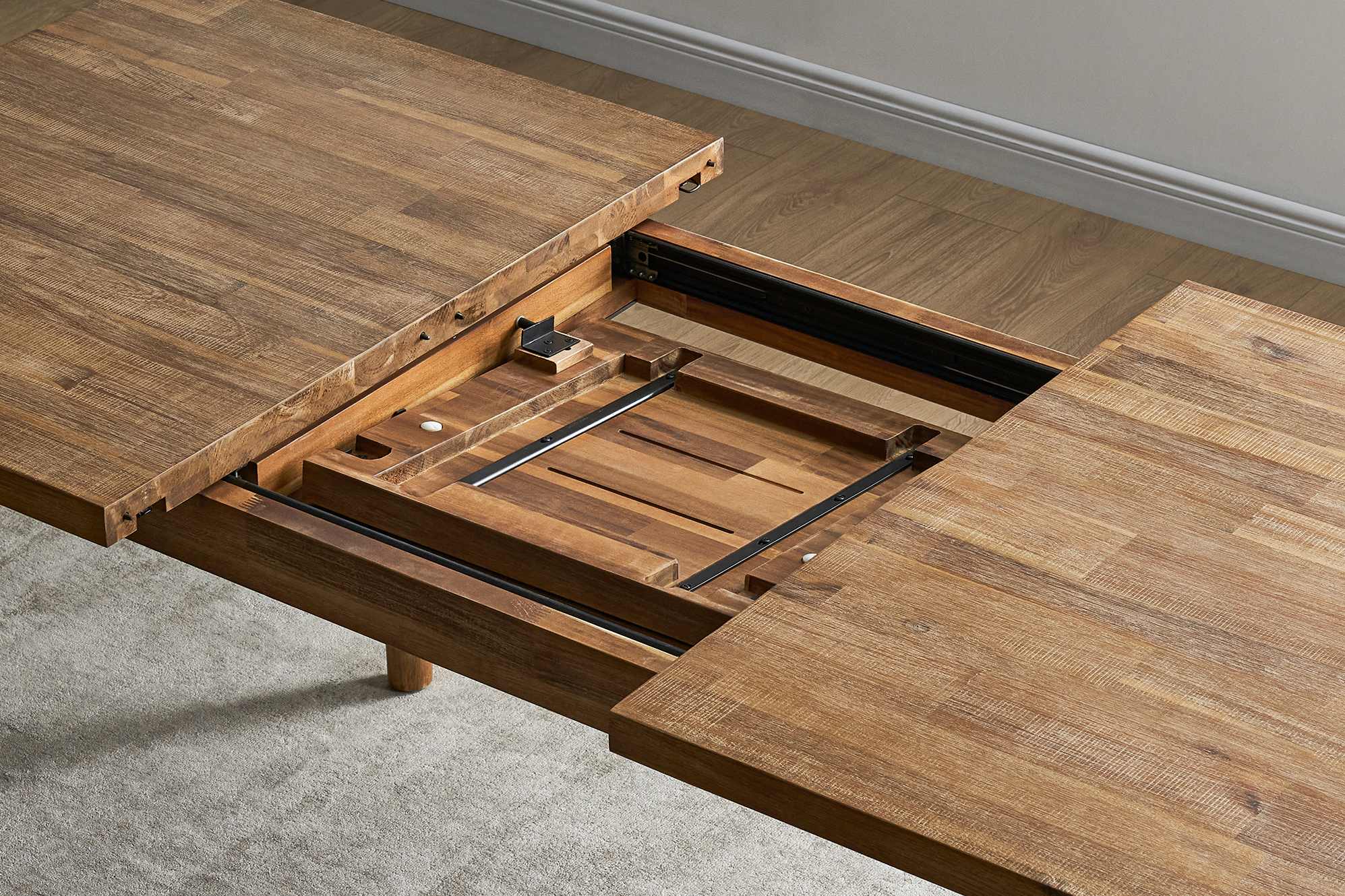 Seb Extendable Dining Table with Bench and 2 Chairs 9