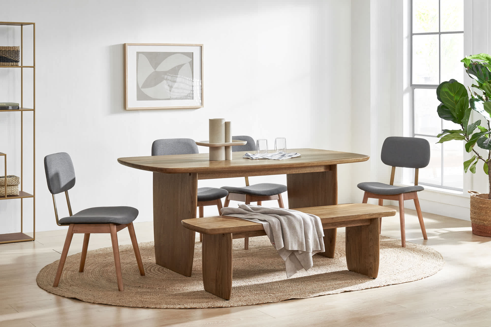 Jaxon Dining Table with Bench 3