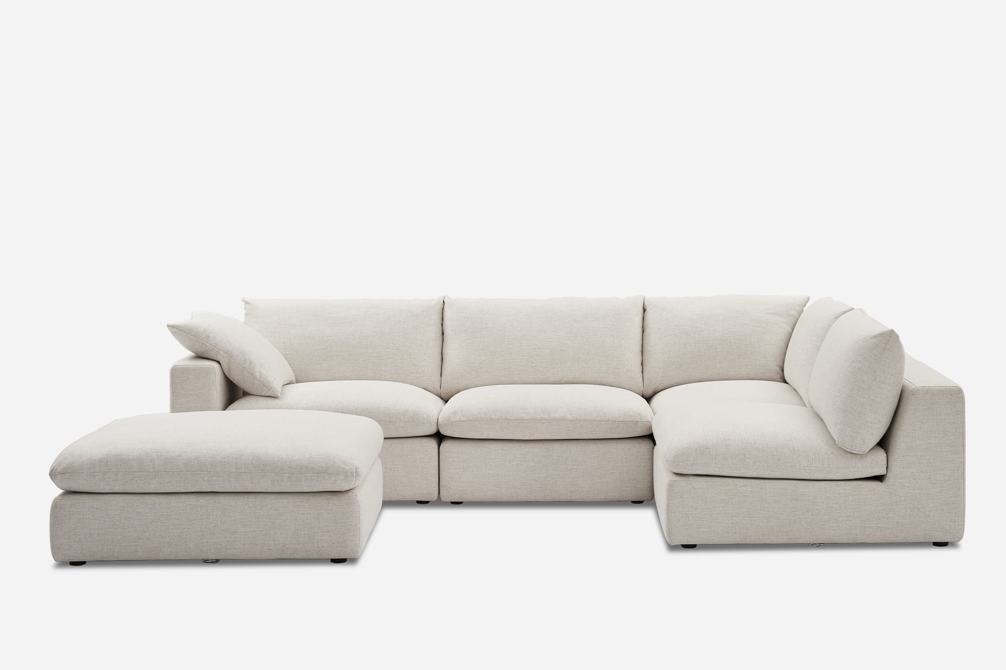 Dawson Chaise Sectional Sofa with Ottoman 2