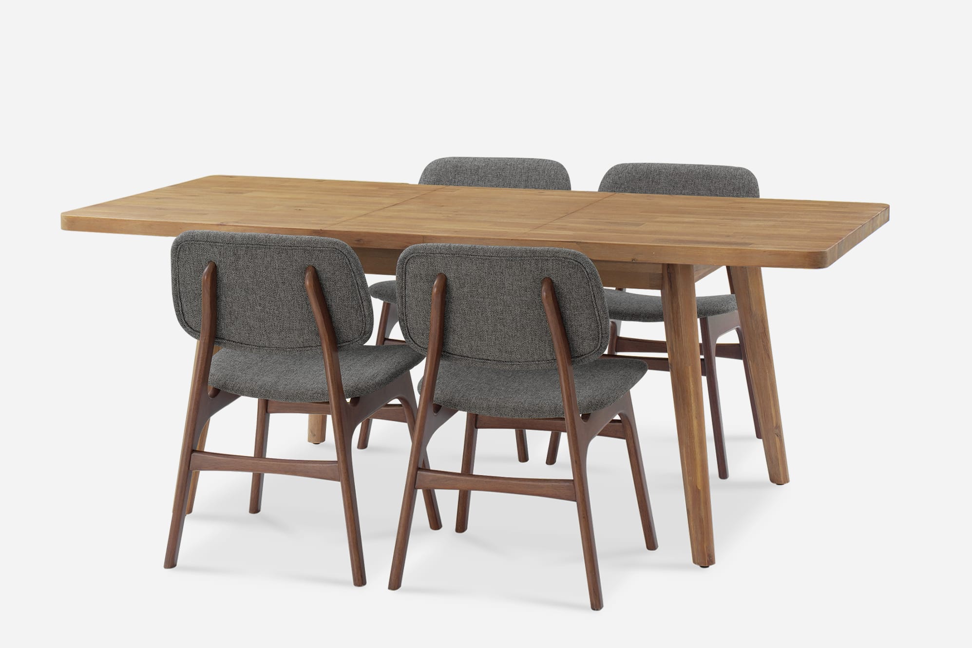 Seb Extendable Dining Table with 4 Joshua Chairs 9