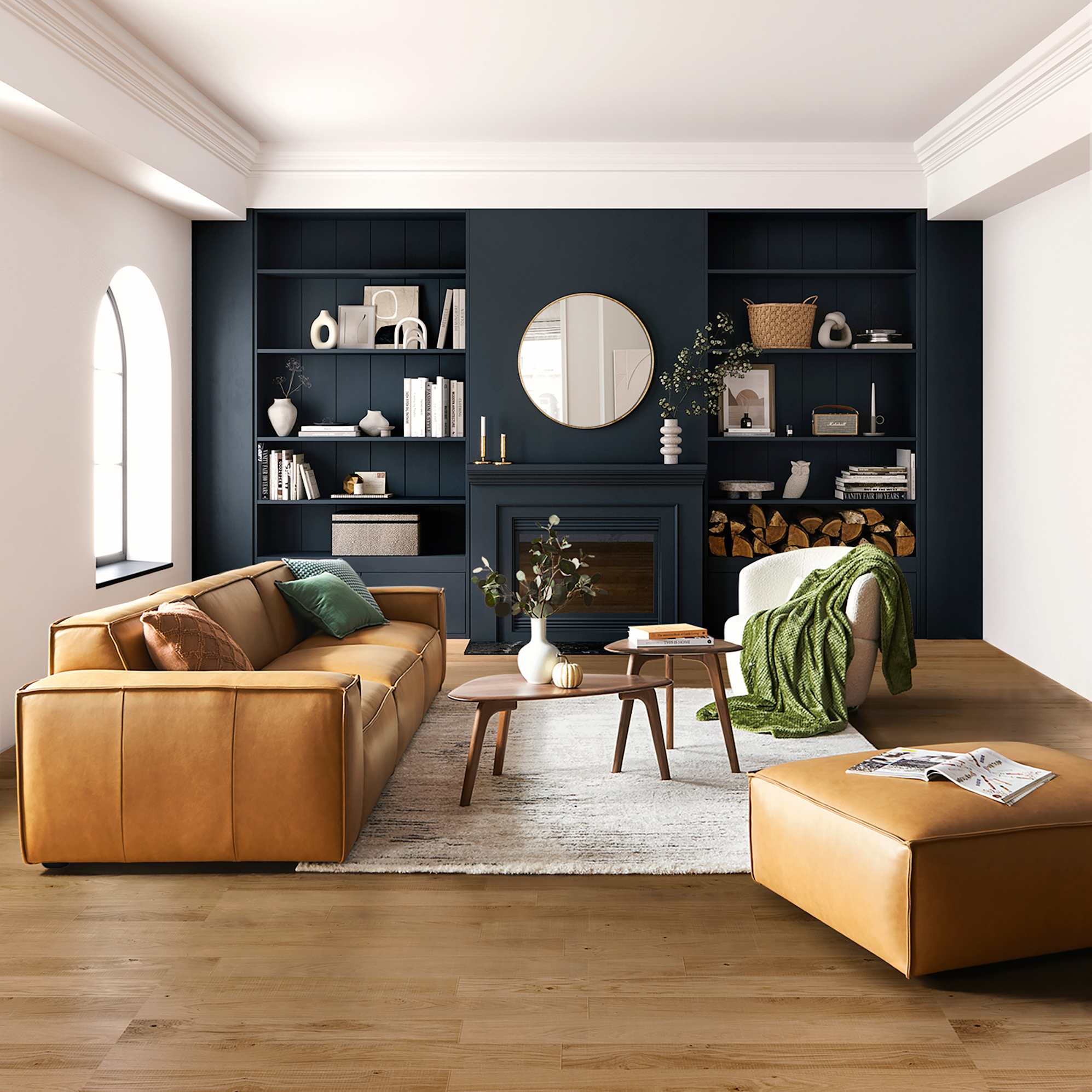Jonathan Leather Extended Sofa 4