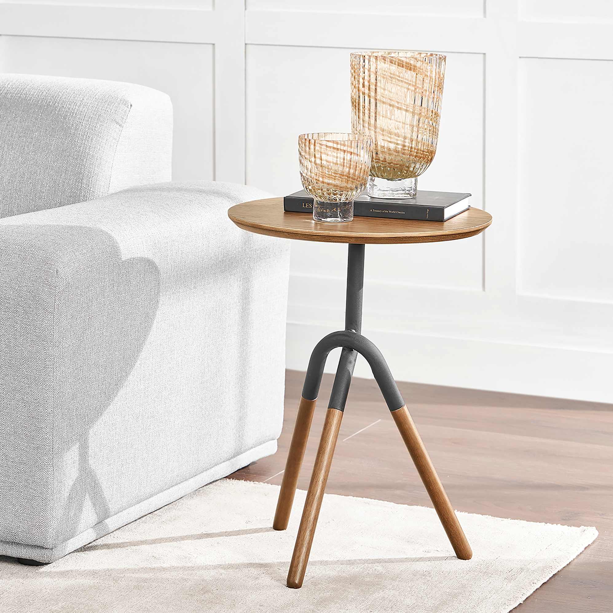 Zane Side Table, Dark Walnut 2