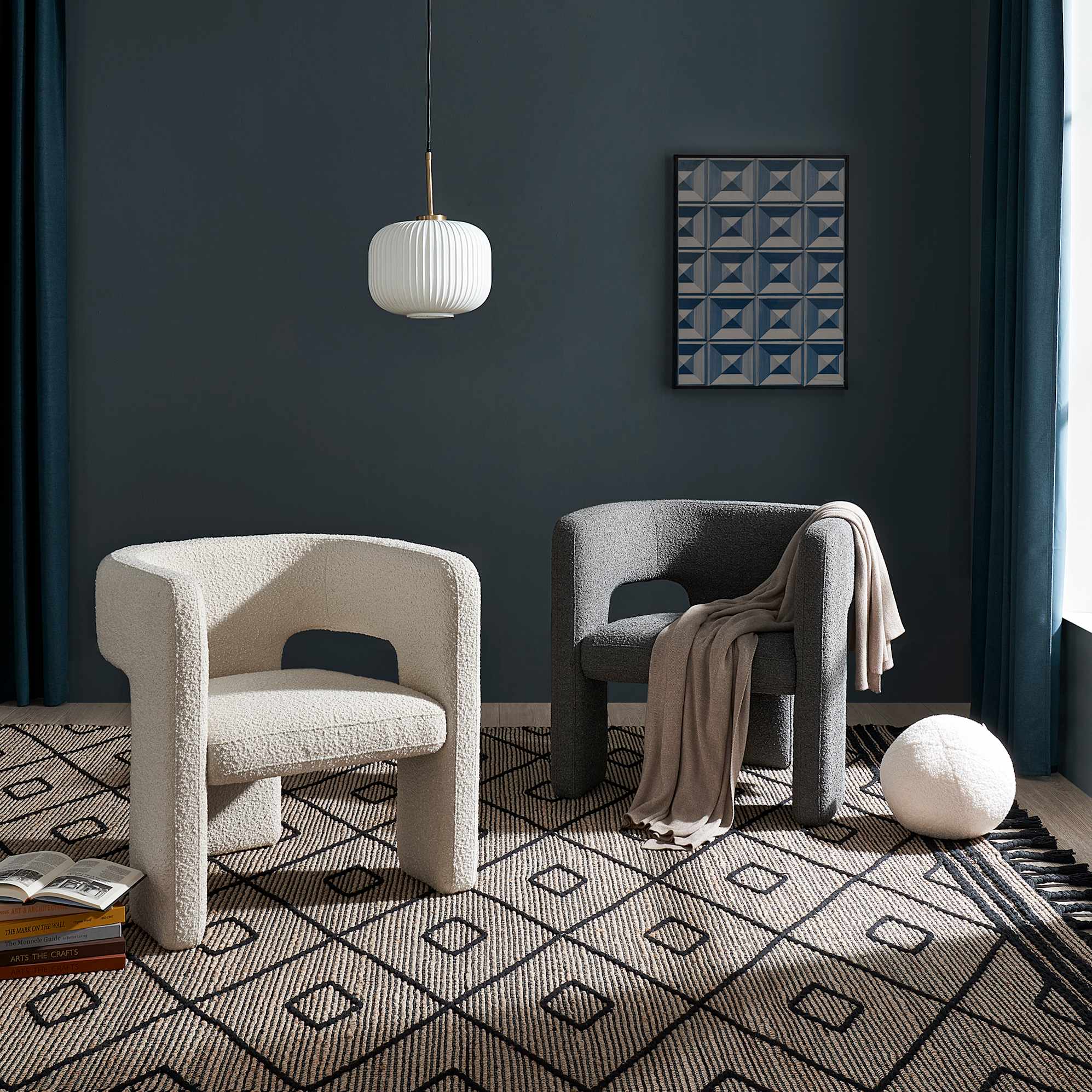 Paloma Bouclé Armchair, Storm Gray 3