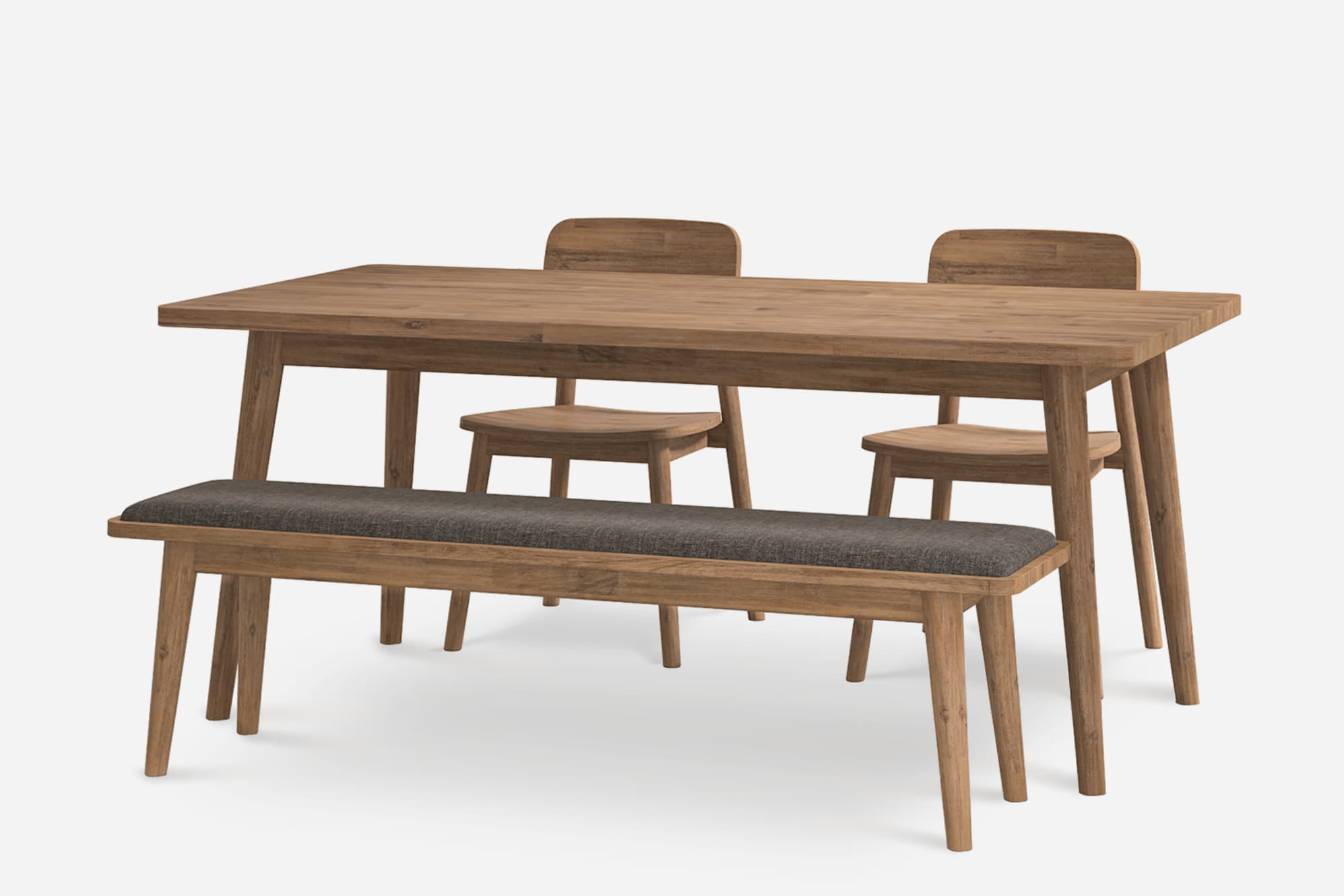 Seb Dining Table with Bench and 2 Chairs 2