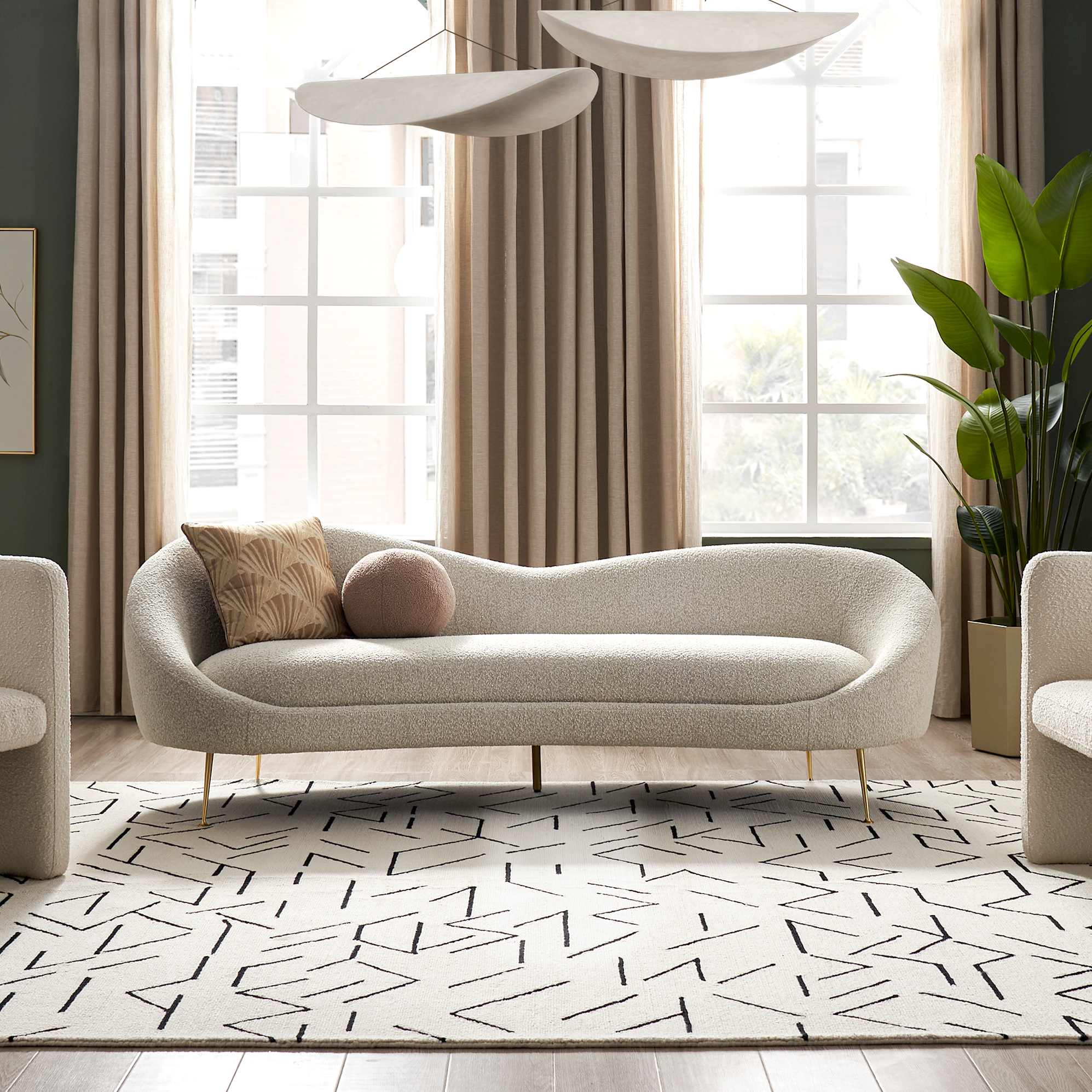 Odette Performance Bouclé Sofa 0