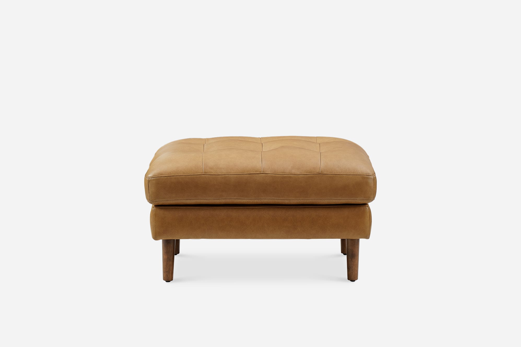 Madison Leather Ottoman 1