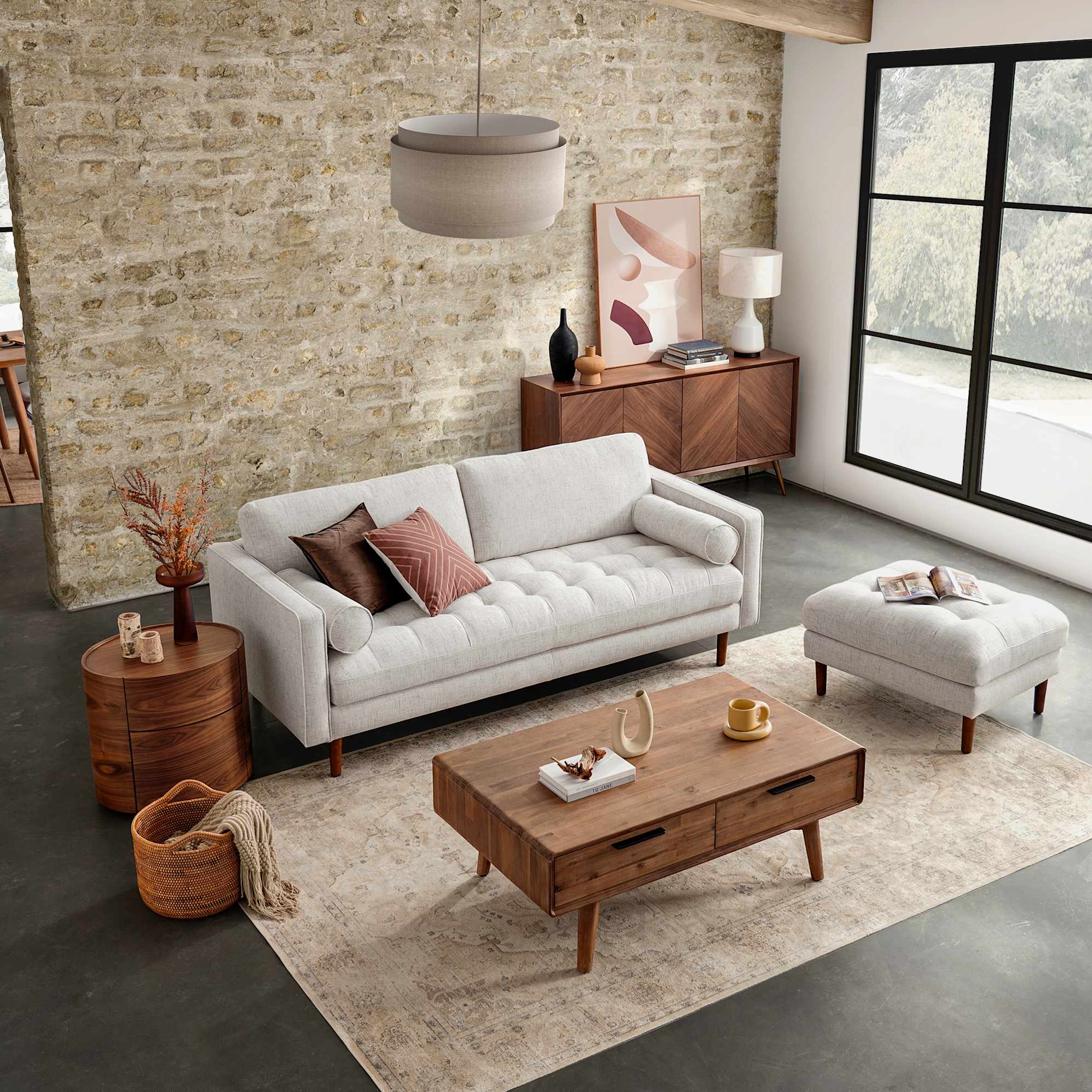 Madison Sofa with Ottoman 0