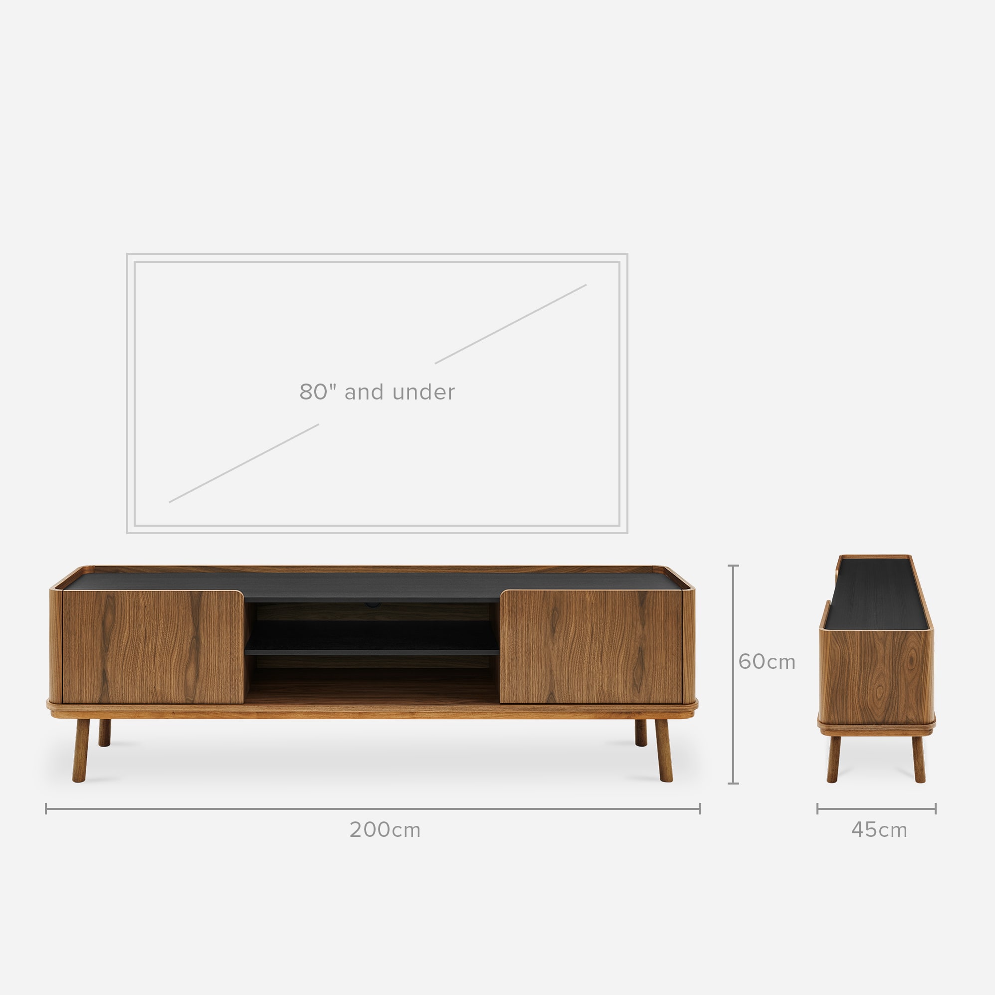 Strato TV Unit Walnut, 200cm 10