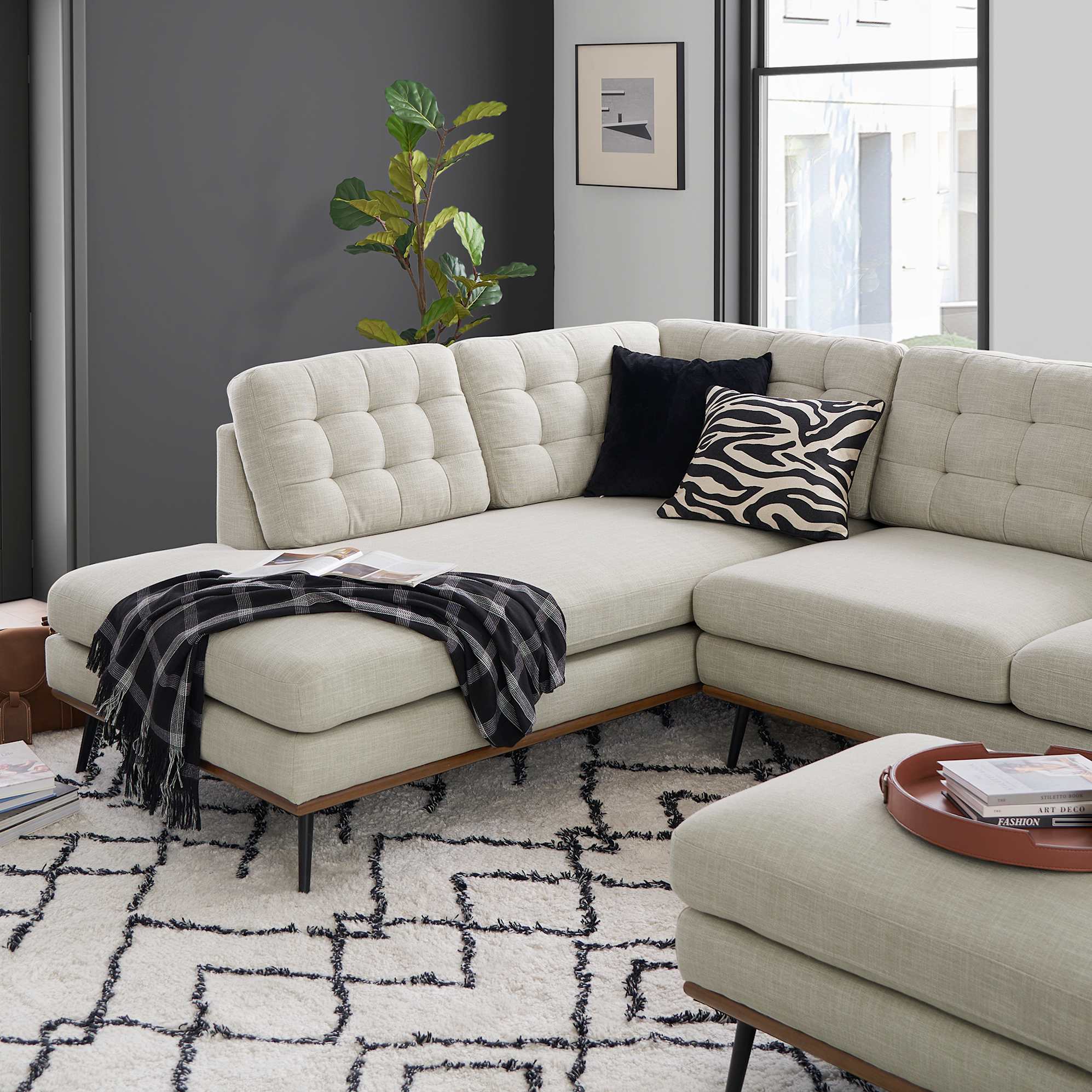 Isaac Terminal Chaise Sectional Sofa 5