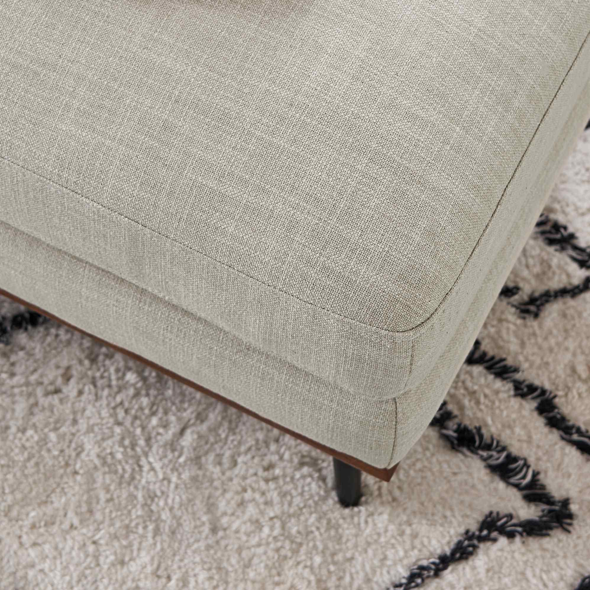Isaac Terminal Chaise Sectional Sofa with Ottoman 8
