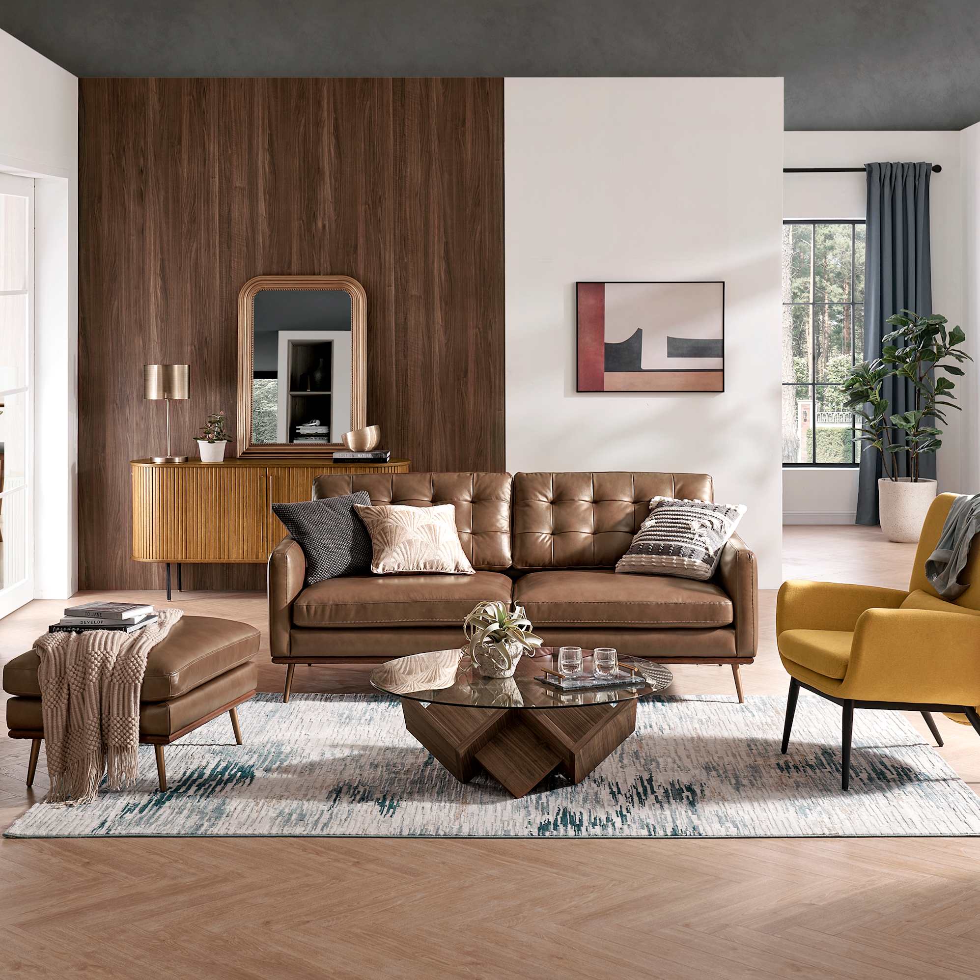 Isaac Leather 3 Seater Sofa 5