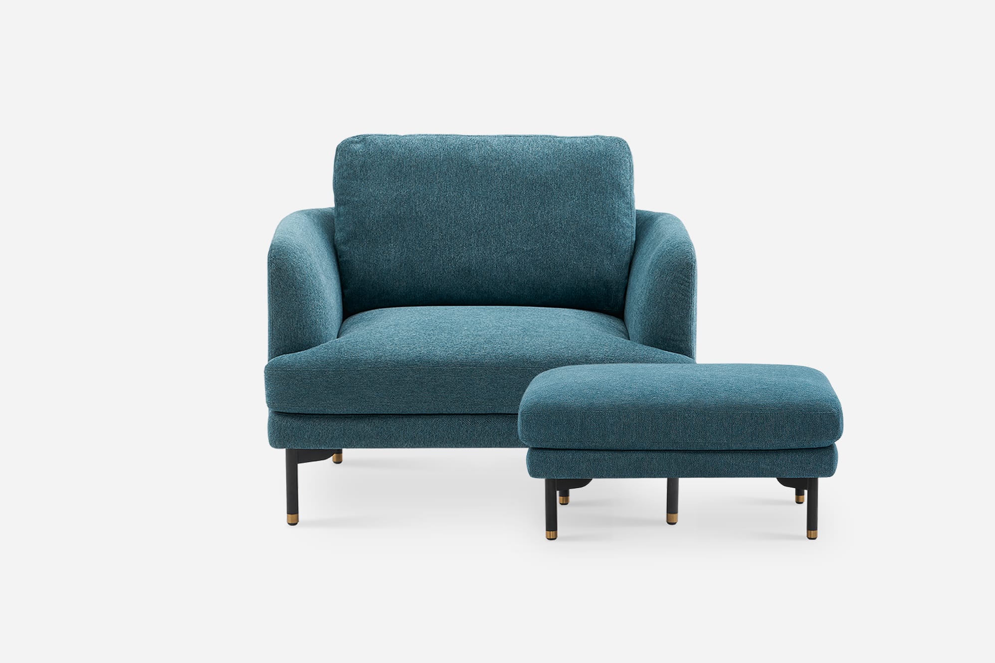 Pebble Armchair with Footstool 0