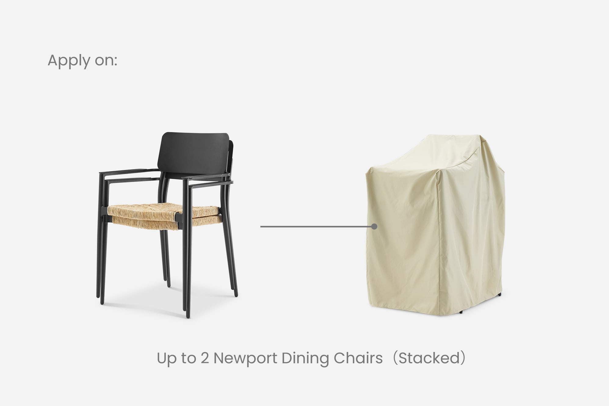 Newport Outdoor Dining Chair Set Cover 6