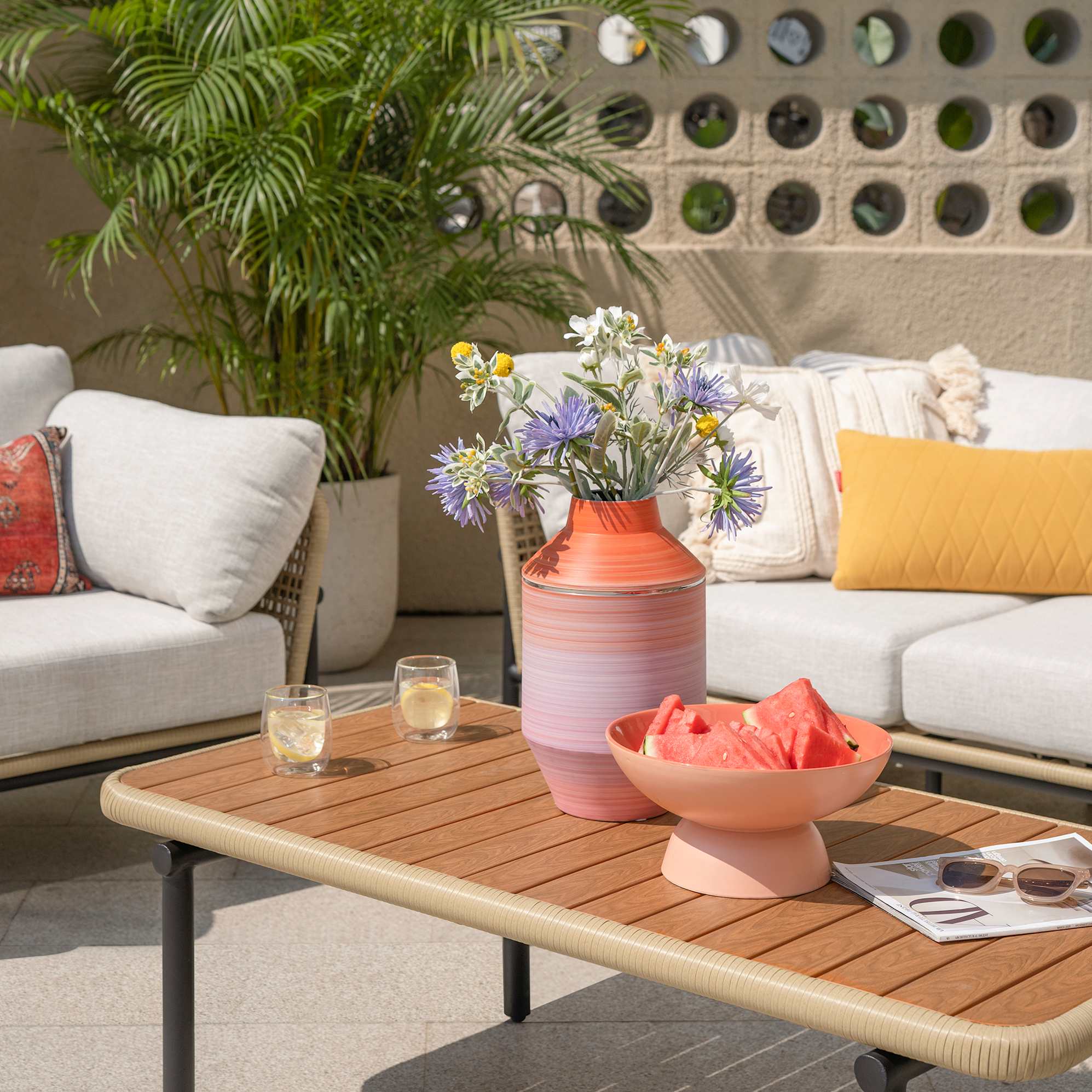 Sierra Garden Sofa, 2 Lounge Chair & Coffee Table Set 12