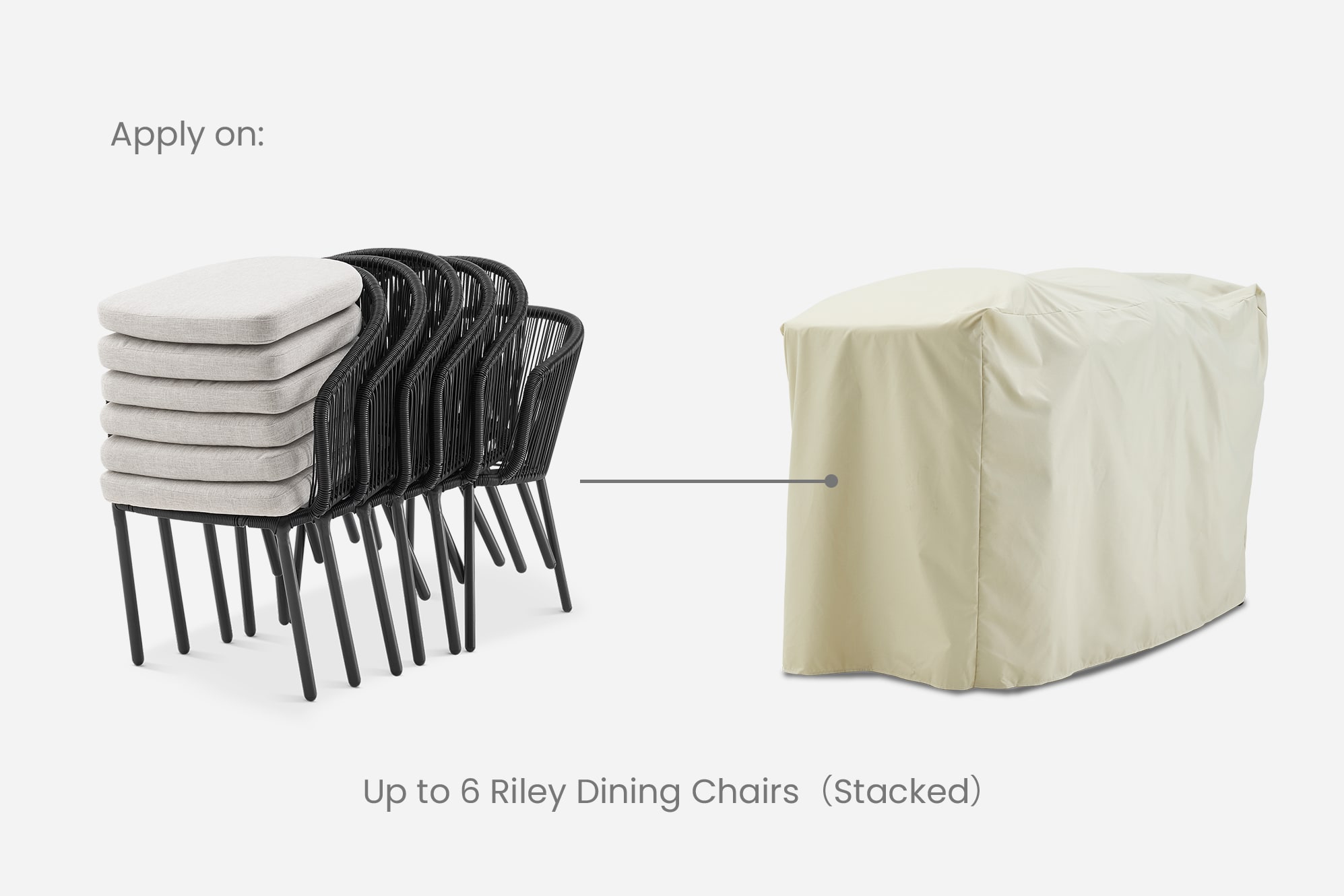 Riley Outdoor Dining Chair Set Cover 7
