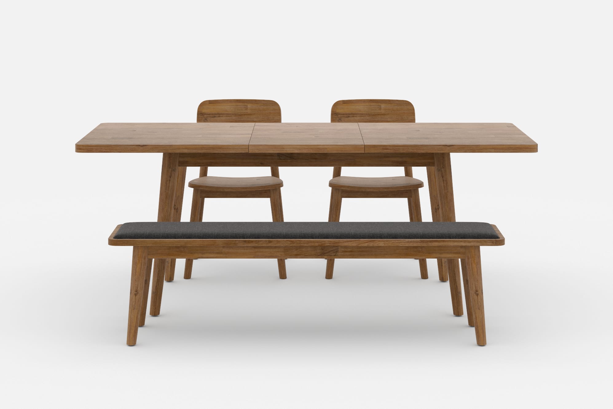 Seb Extendable Dining Table with Bench and 2 Chairs 3