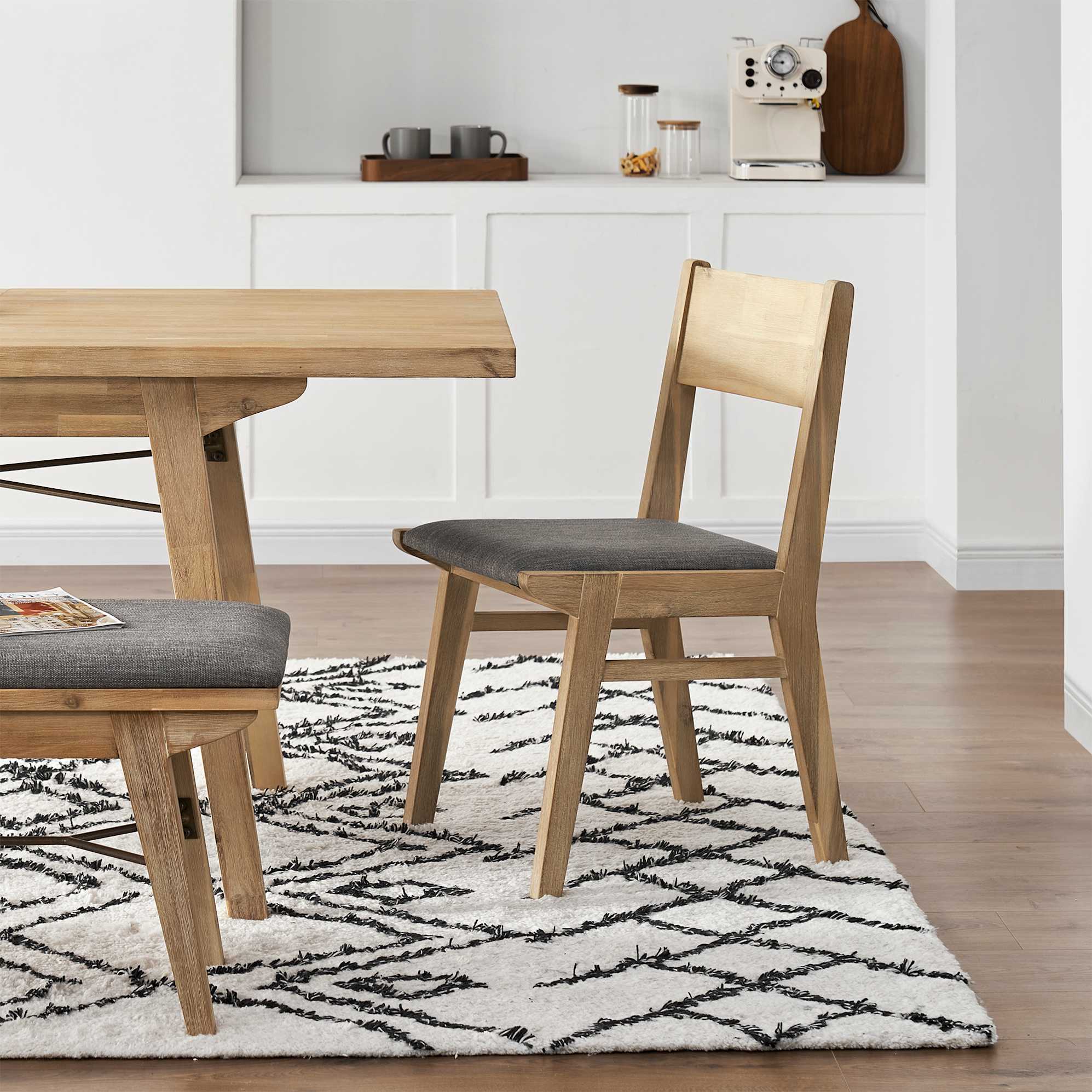 Miles Extendable Dining Table, 59" - 78.7" with Bench and 2 Chairs 5