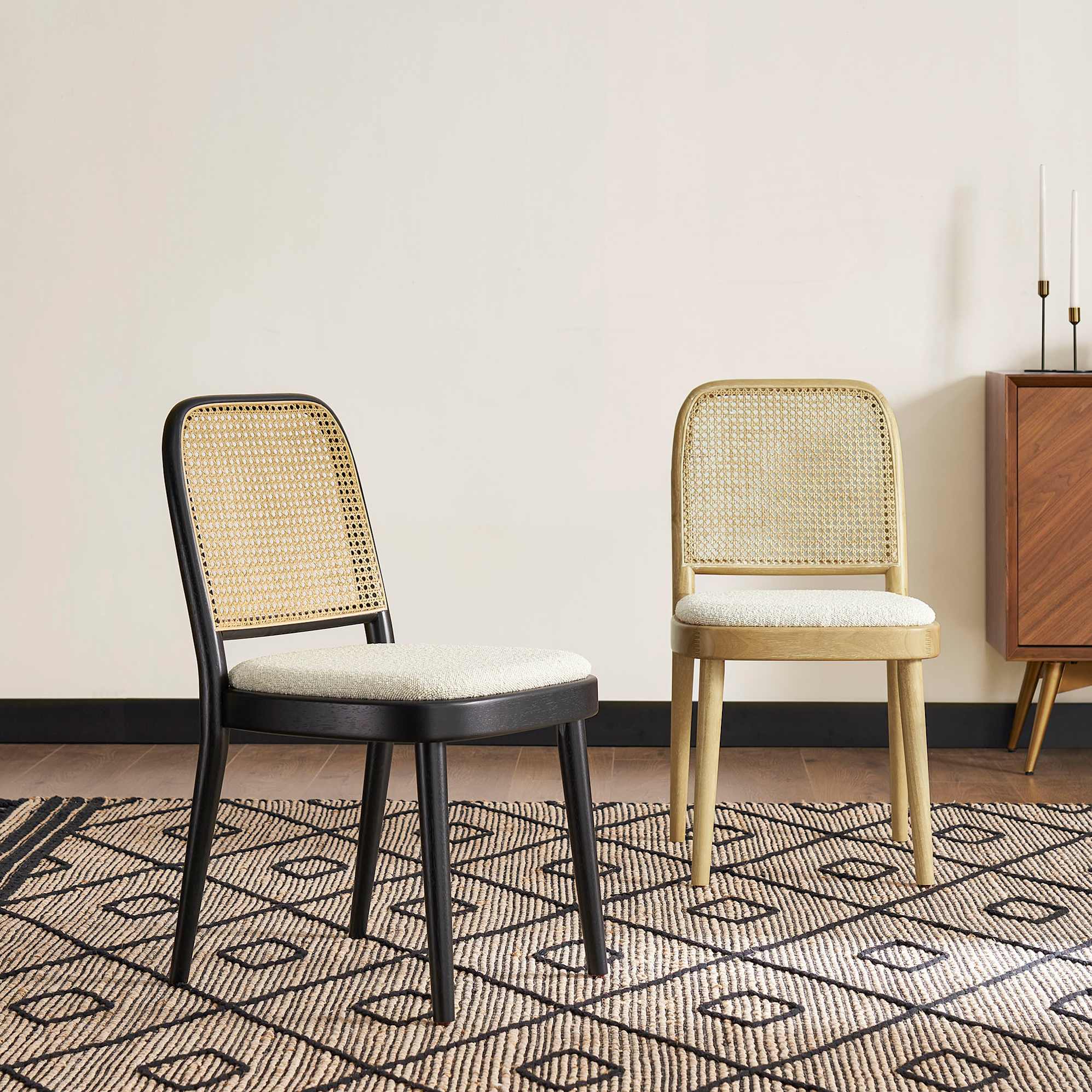 Edith Cane Chair, White Wash 7