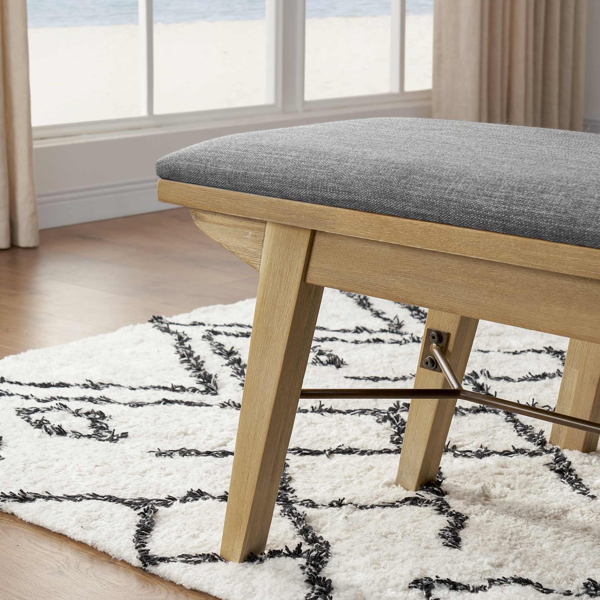 Miles Dining Table with Bench and 2 Chairs 11