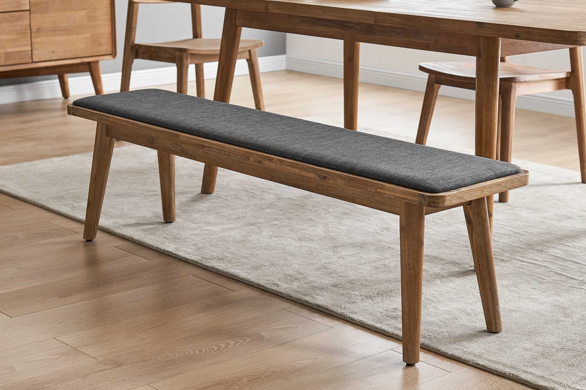 Seb Dining Table with Bench and 2 Chairs 5