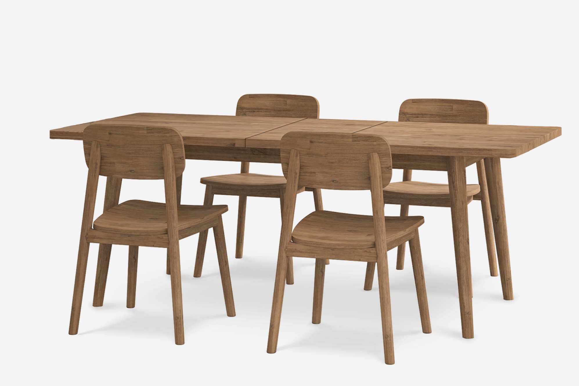 Seb Extendable Dining Table with 4 Chairs 2