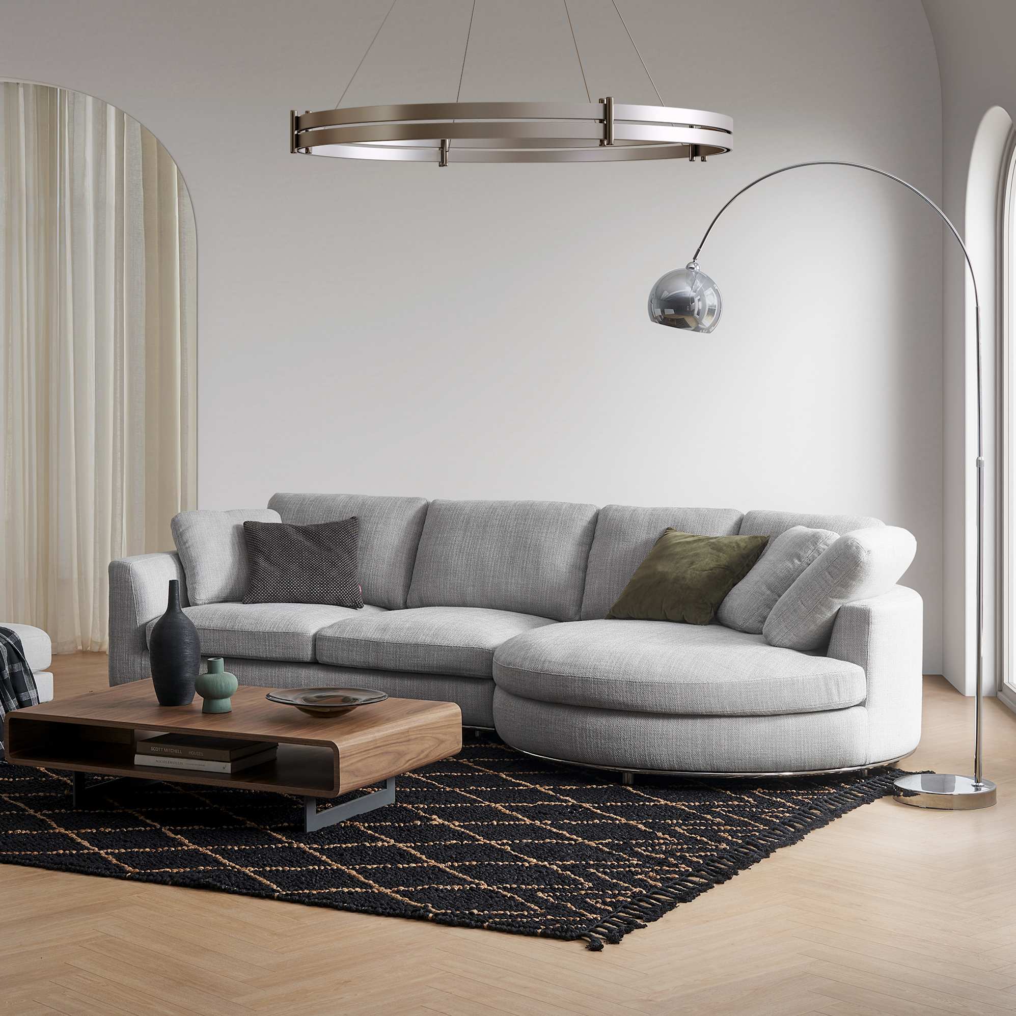Hamilton Round Chaise Sectional Sofa 3