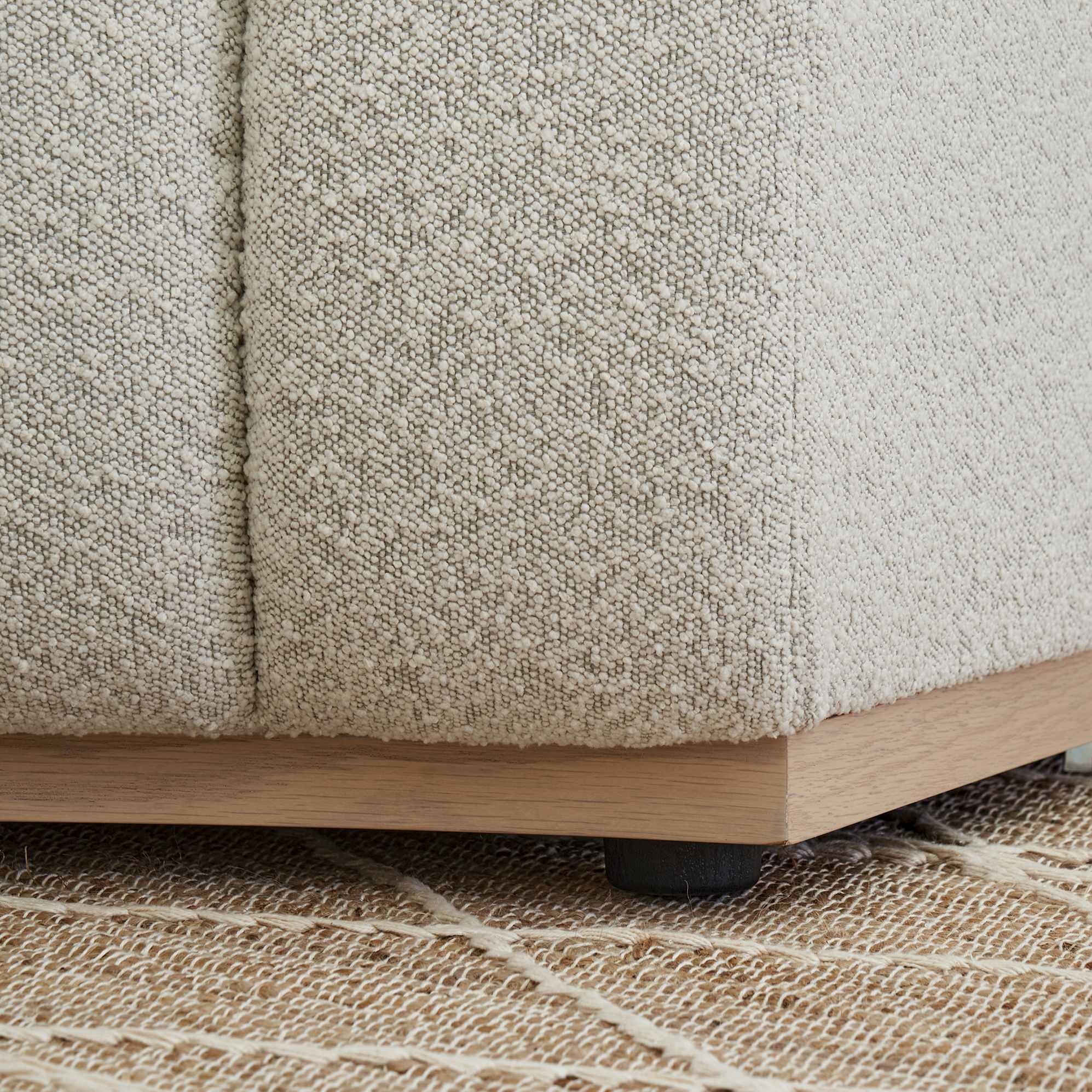 Marlow Performance Bouclé Armless 2 Seater Sofa 10