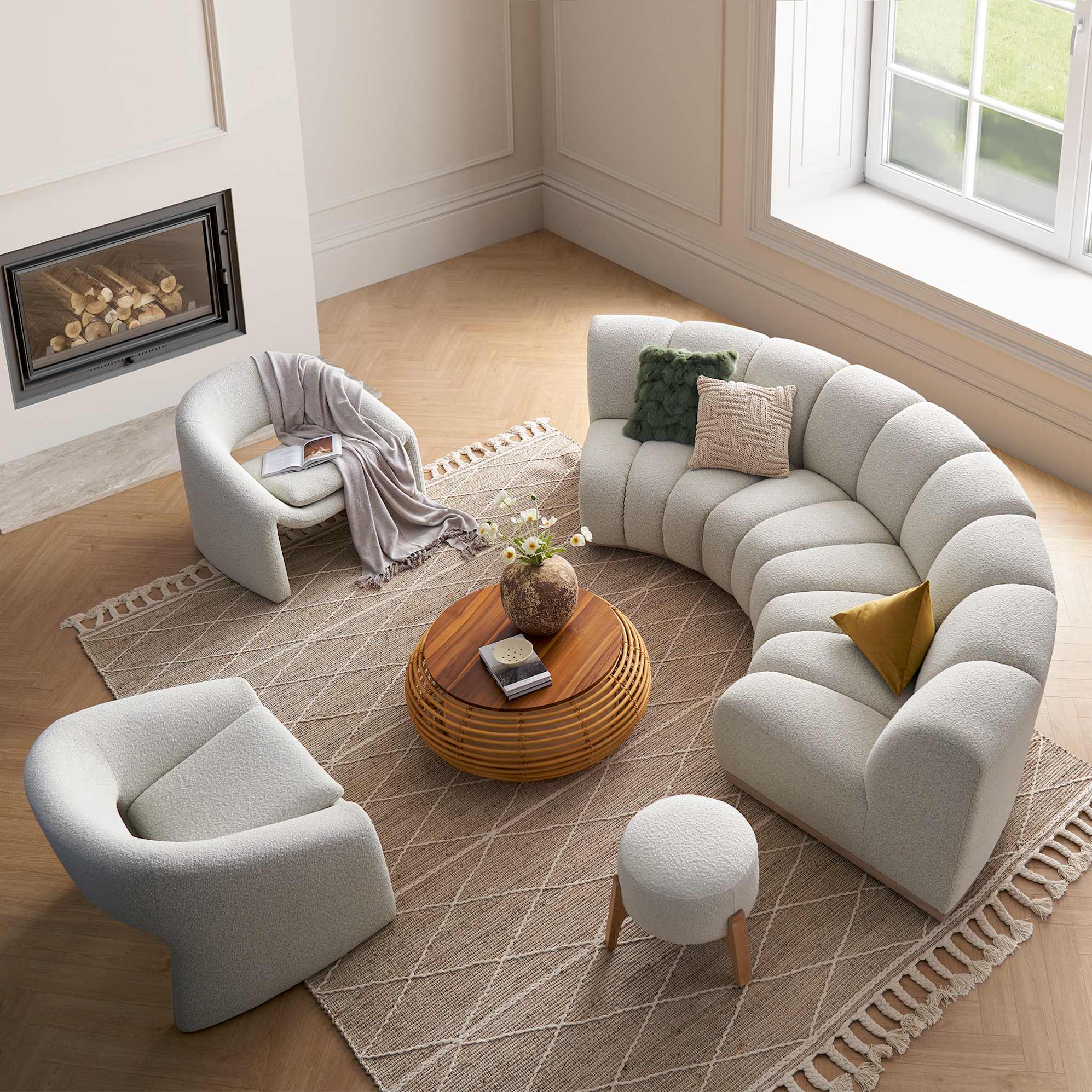Marlow Performance Bouclé Wedge Sofa 6
