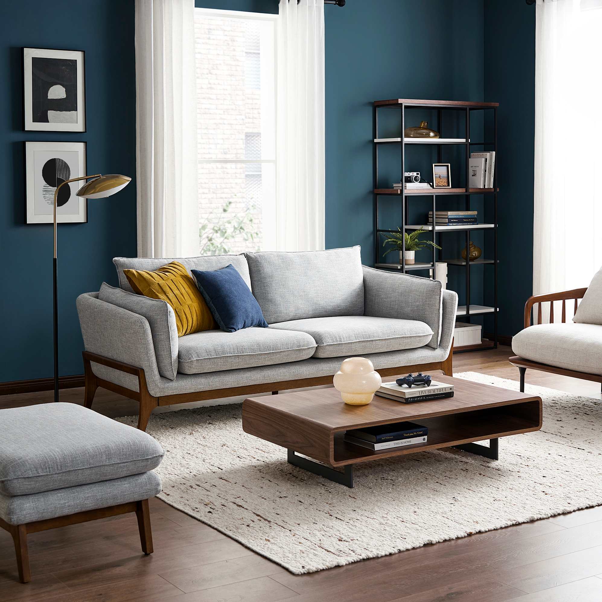 Remi 3 Seater Sofa with Ottoman 0