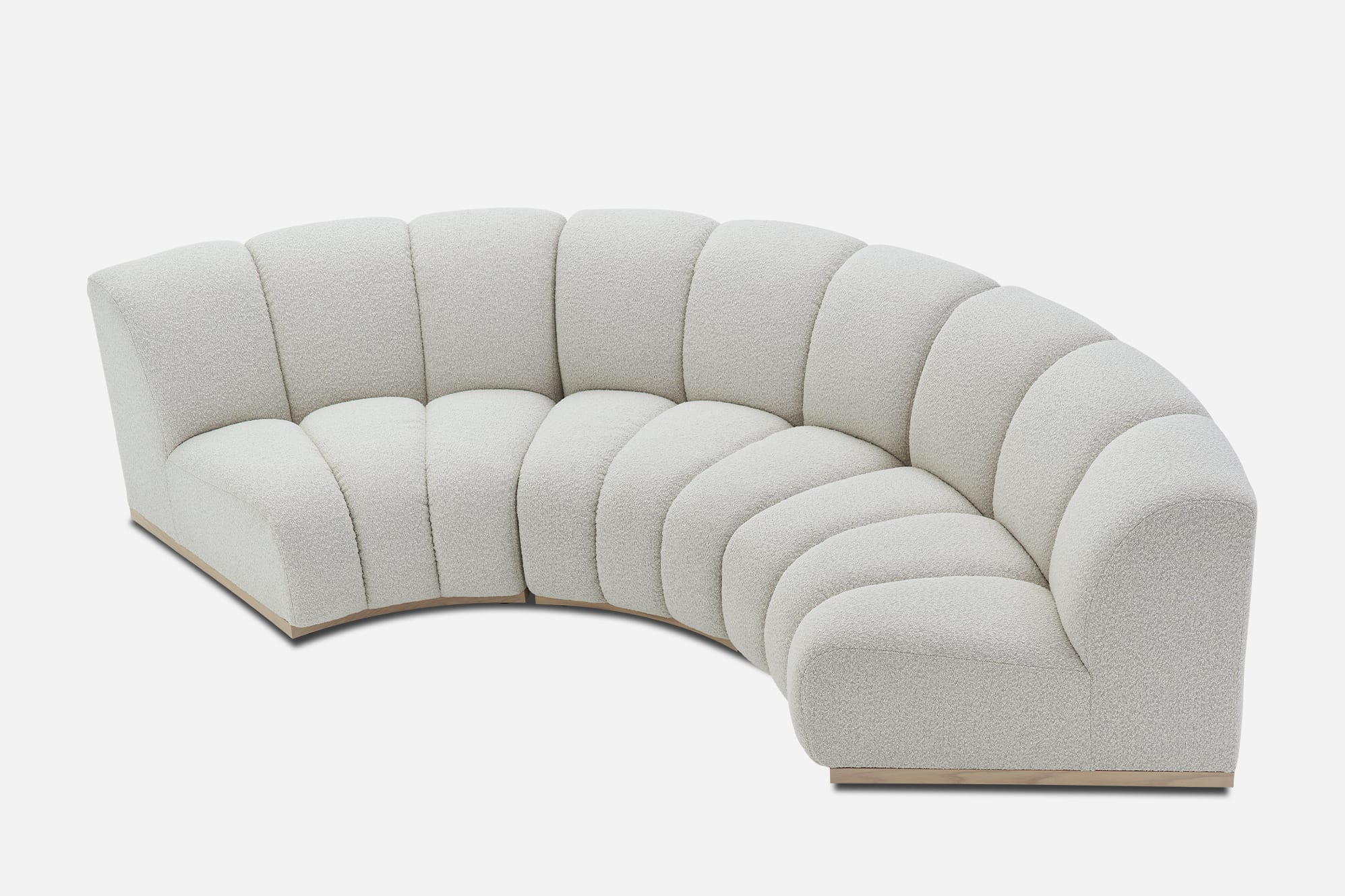 Marlow Performance Bouclé Curve 3 Seater Sofa 14