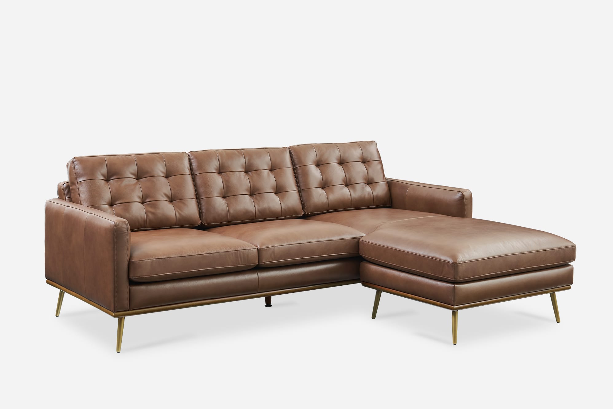 Isaac Leather Reversible Sectional Sofa 8
